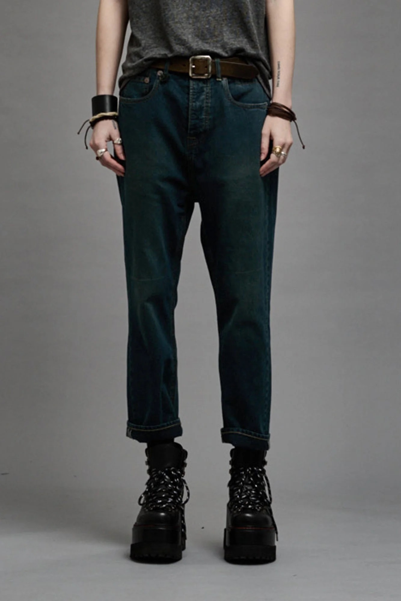 R13 Boyfriend Tailored Drop in Camden Indigo  27