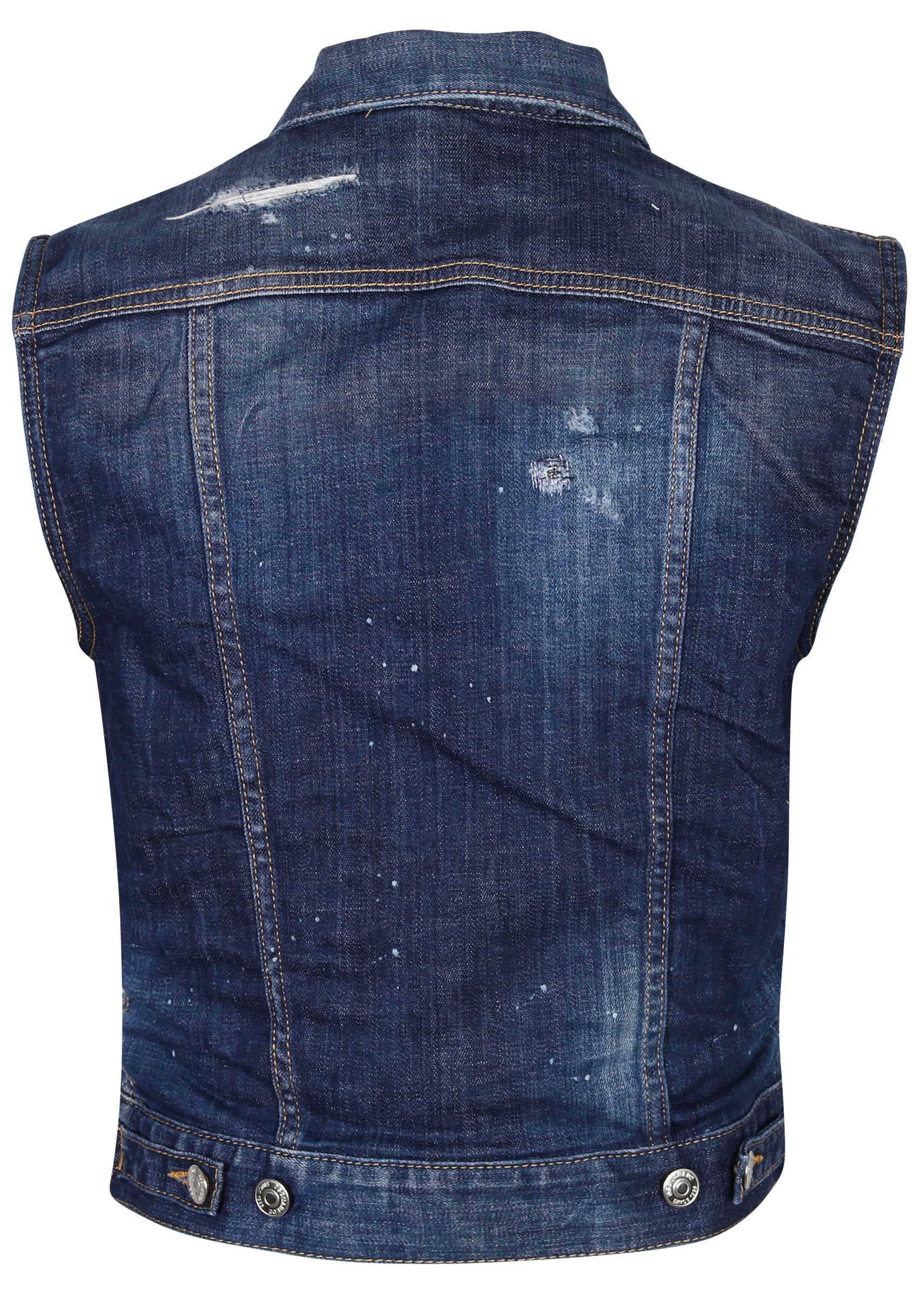 Dsquared Denim Vest Blue Washed