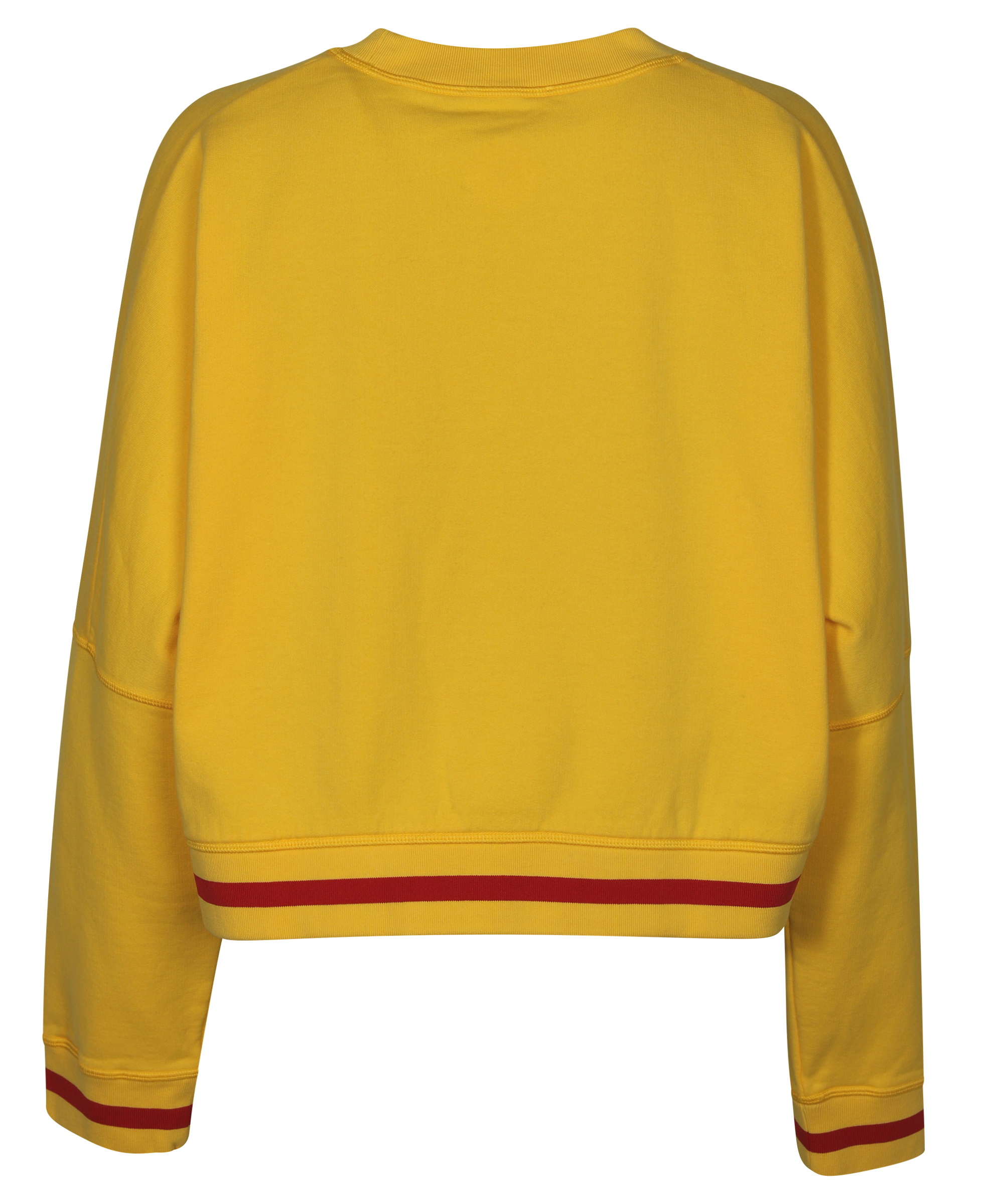 Dsquared Cropped Sweatshirt Yellow Printed