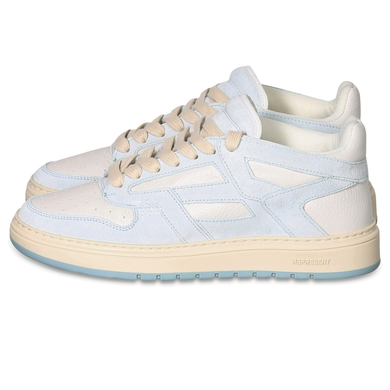 REPRESENT Reptor Low Sneaker in Suede Baby Blue 45