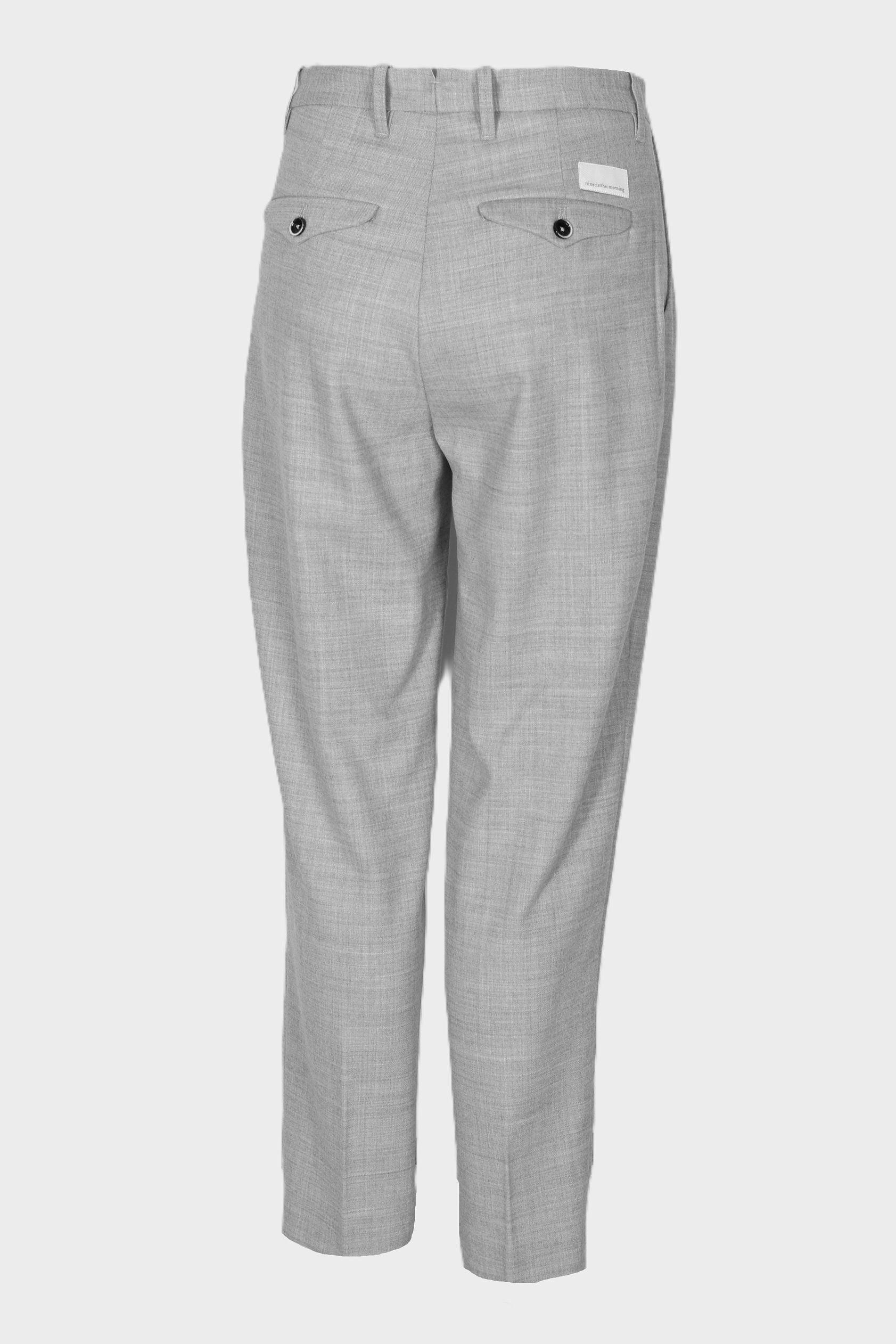 NINE:INTHE:MORNING Janis Wool Stretch Pant in Light Grey