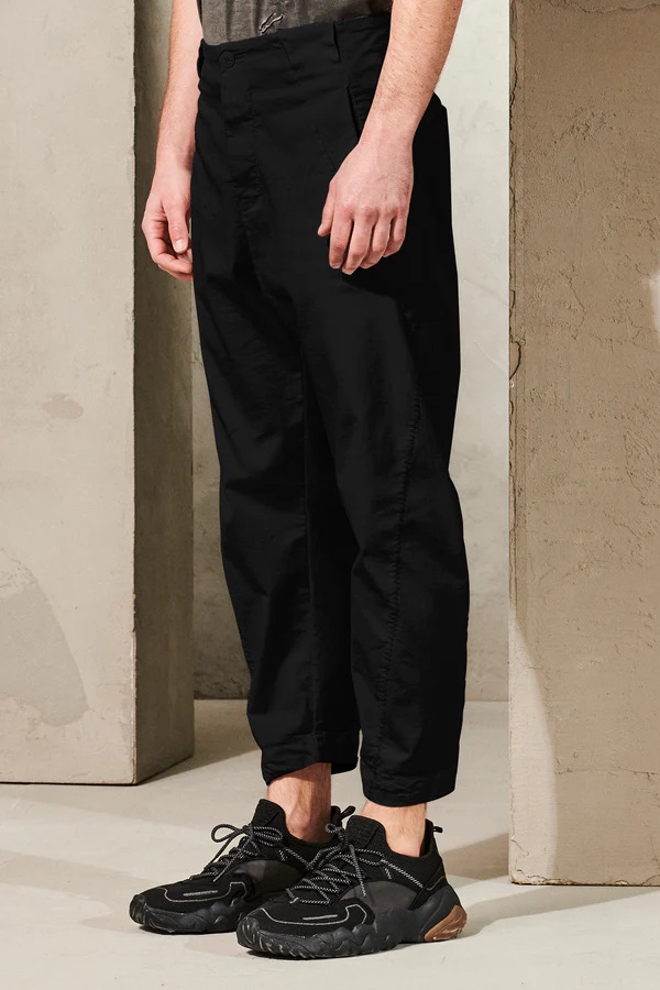 TRANSIT UOMO Cotton Stretch Pant in Black