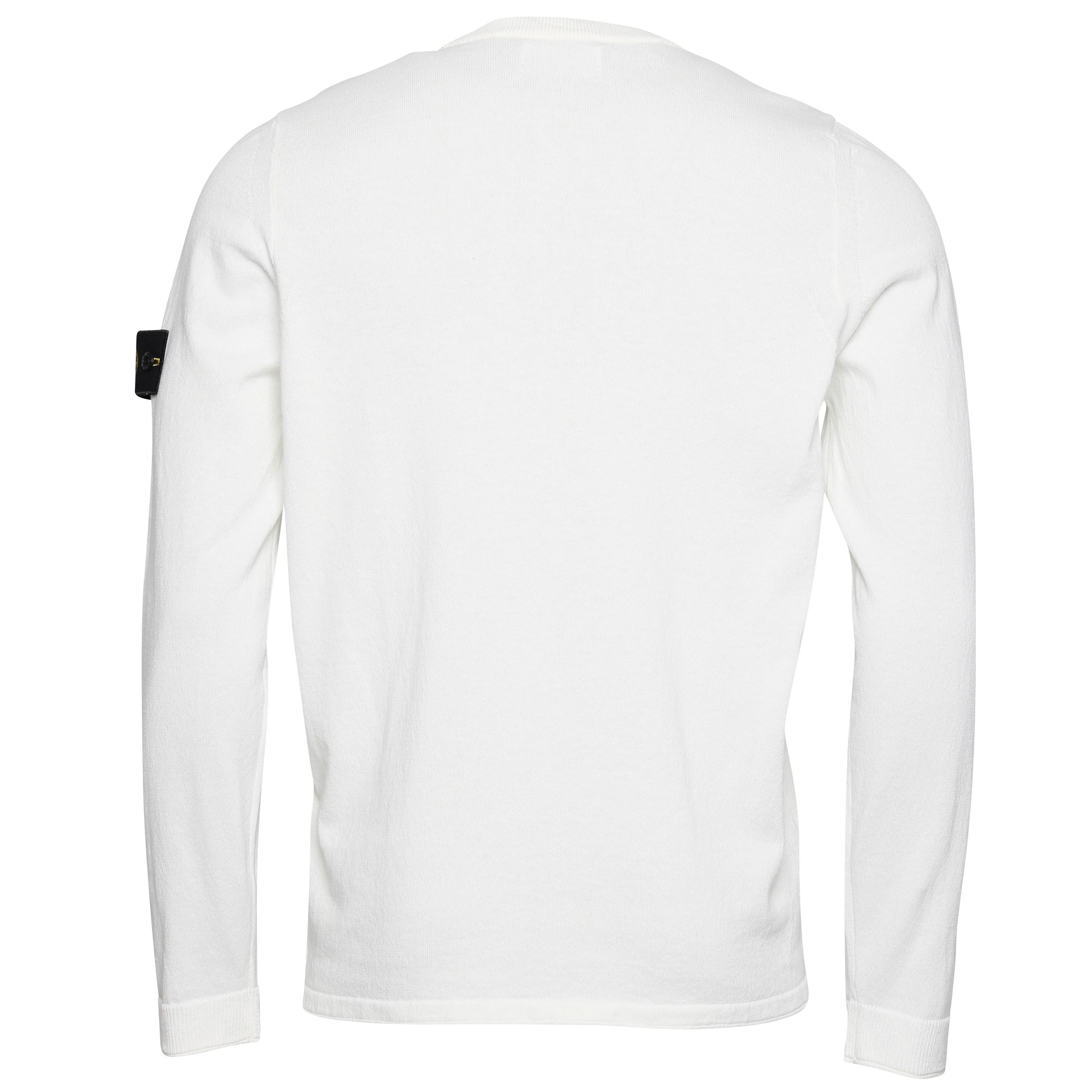 Stone Island Cotton Knit Pullover in White XL