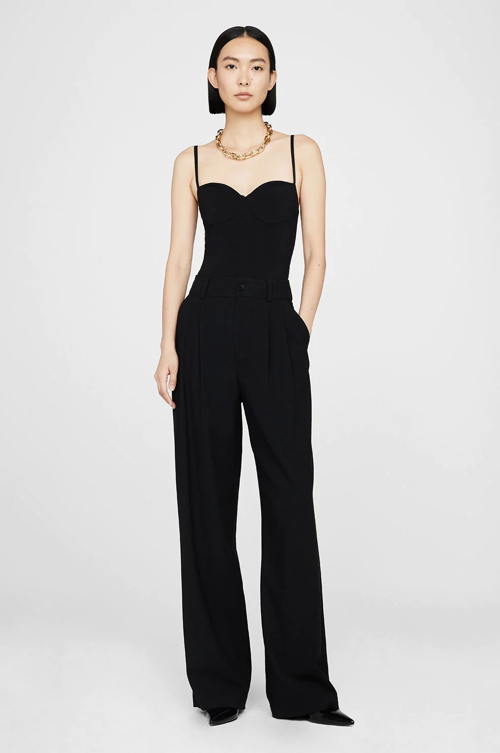 Anine Bing Carrie Pant in Black 42