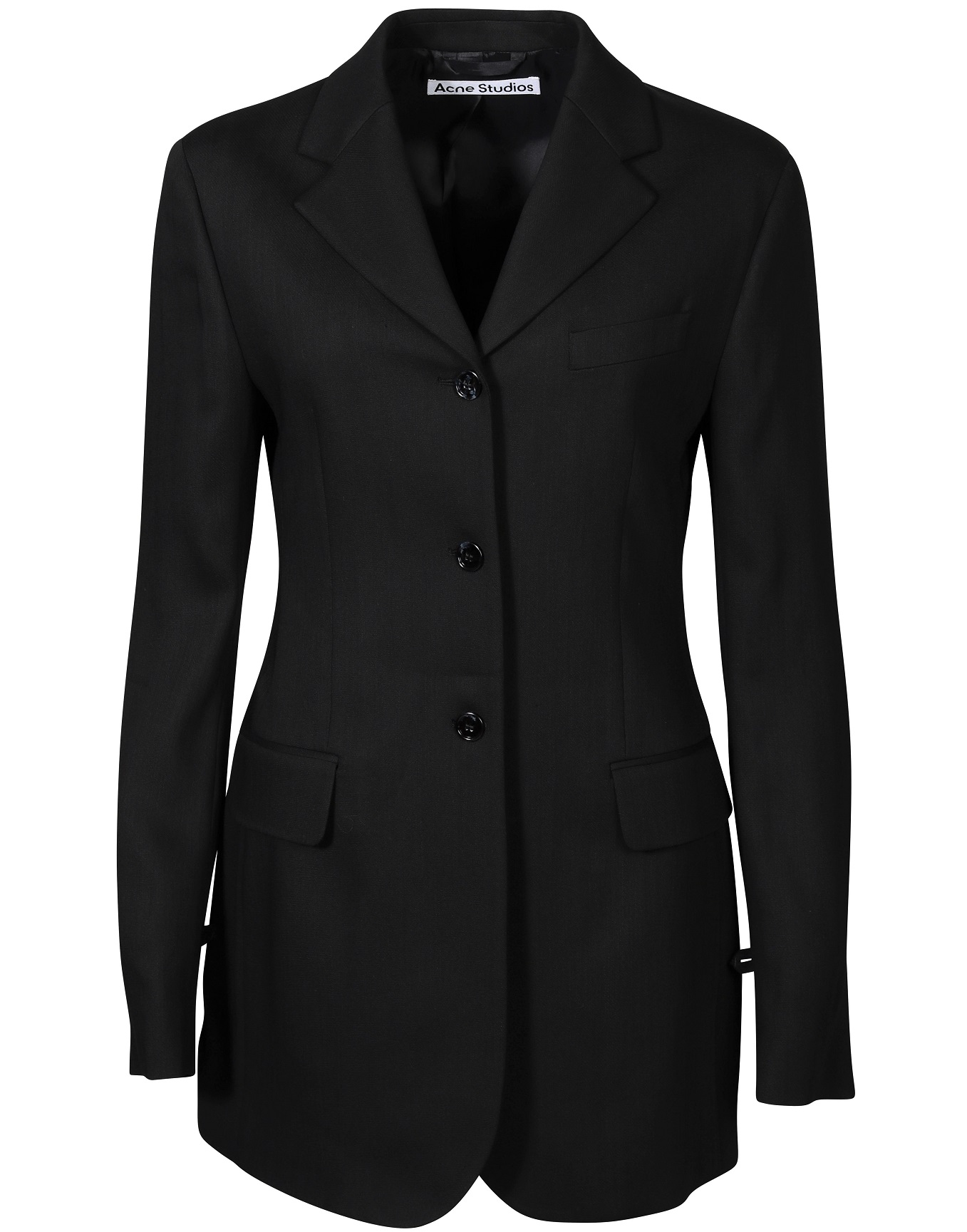 ACNE STUDIOS Fitted Long Blazer in Black 40