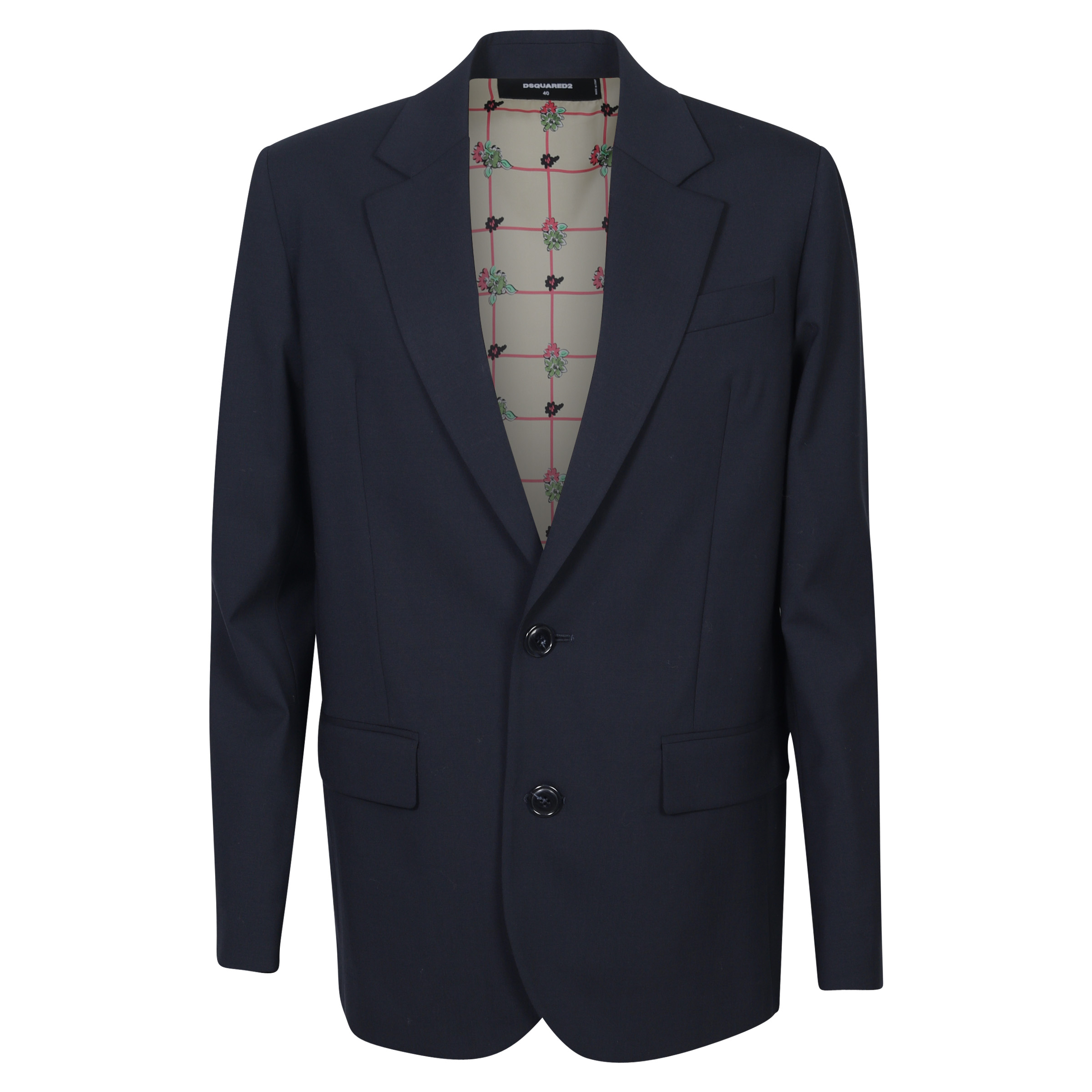 Dsquared Wool Stretch Suit Jacket Navy  42 IT / 36 DE