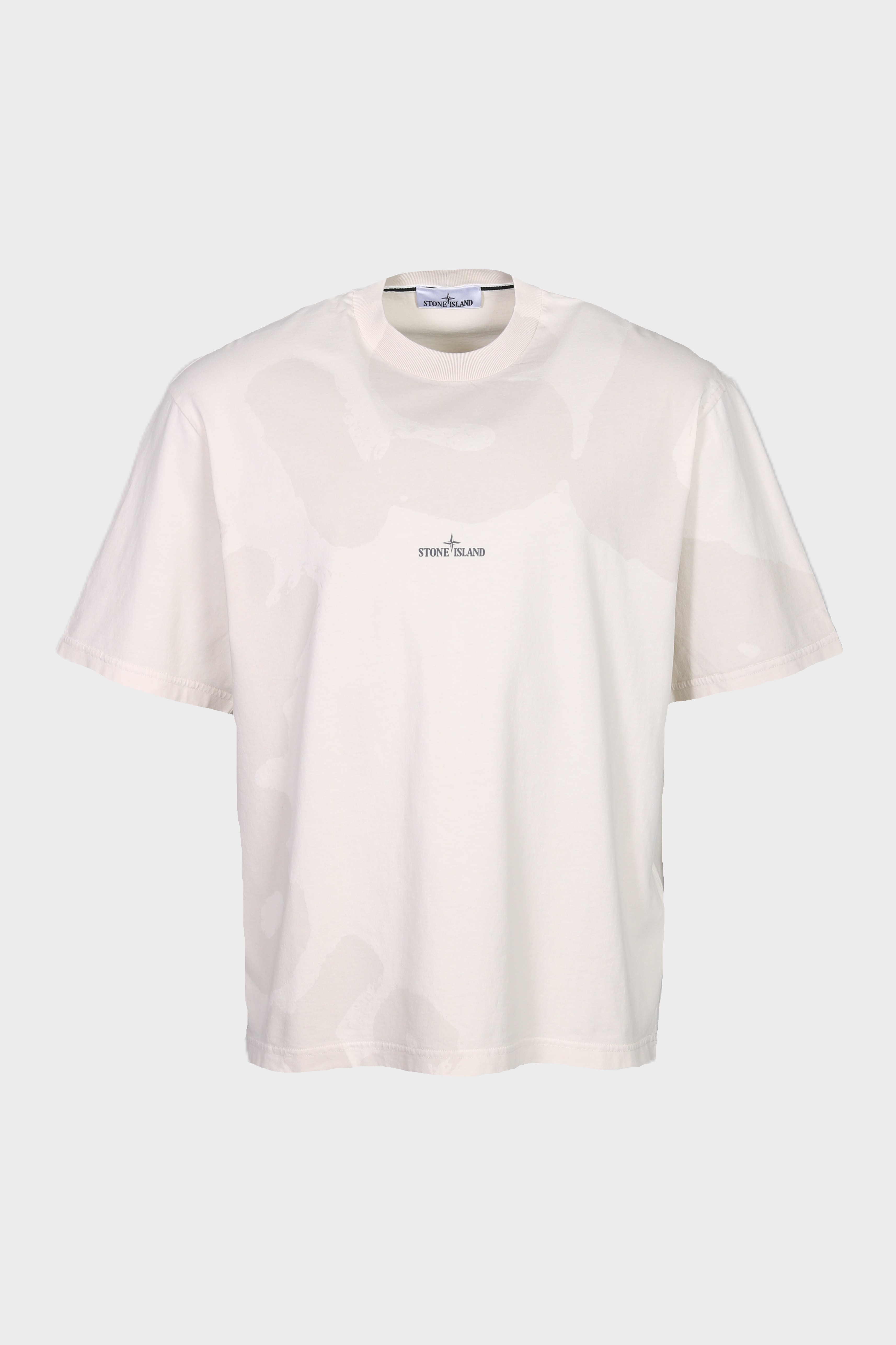 STONE ISLAND Coated Backprinted T-Shirt in Beige