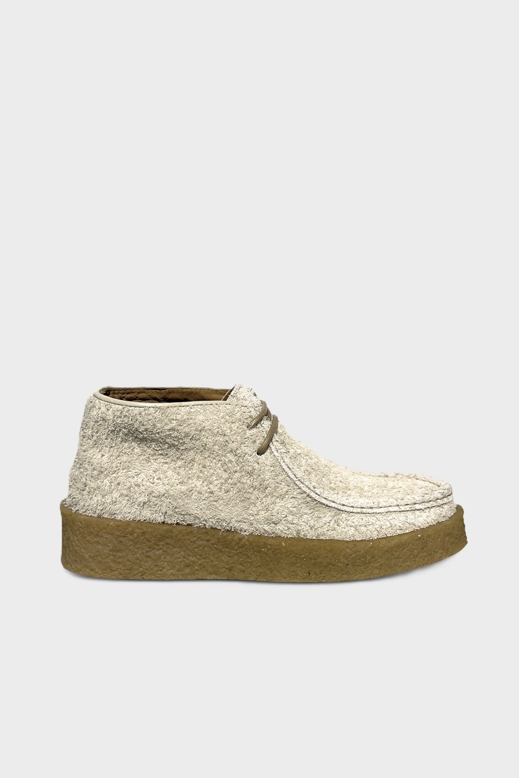THE ORIGINAL PLAYBOY Low Moc Boots in Distressed Sand Suede