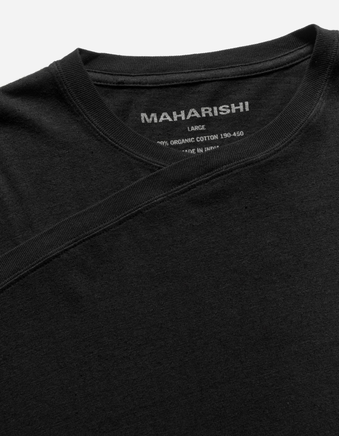 MAHARISHI 6000 Monk Organic Hemp T-Shirt in Black MAHARISHI 6000 Monk Organic Hemp T-Shirt in Black