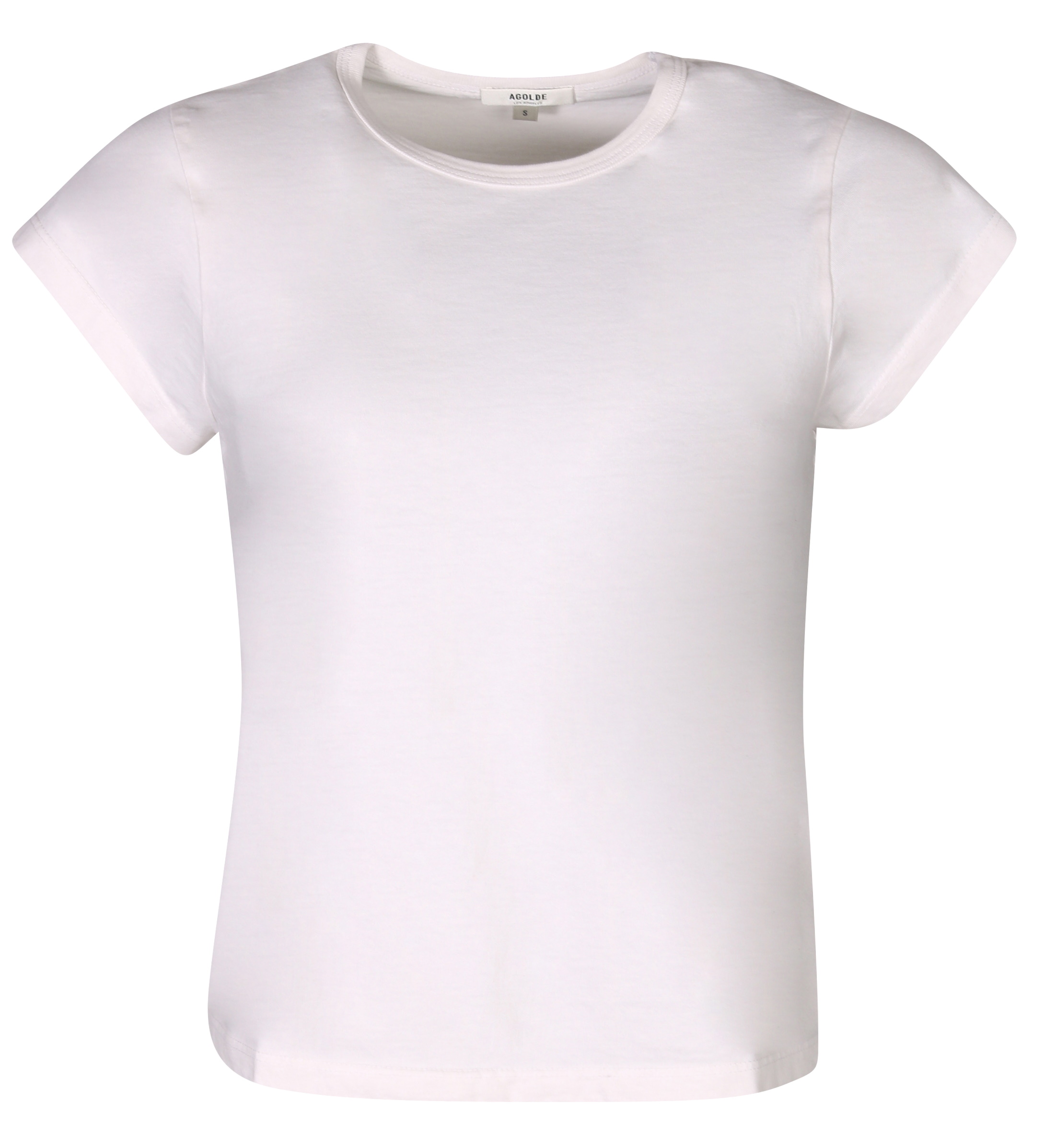 Agolde Shrunken Cap T-Shirt Offwhite