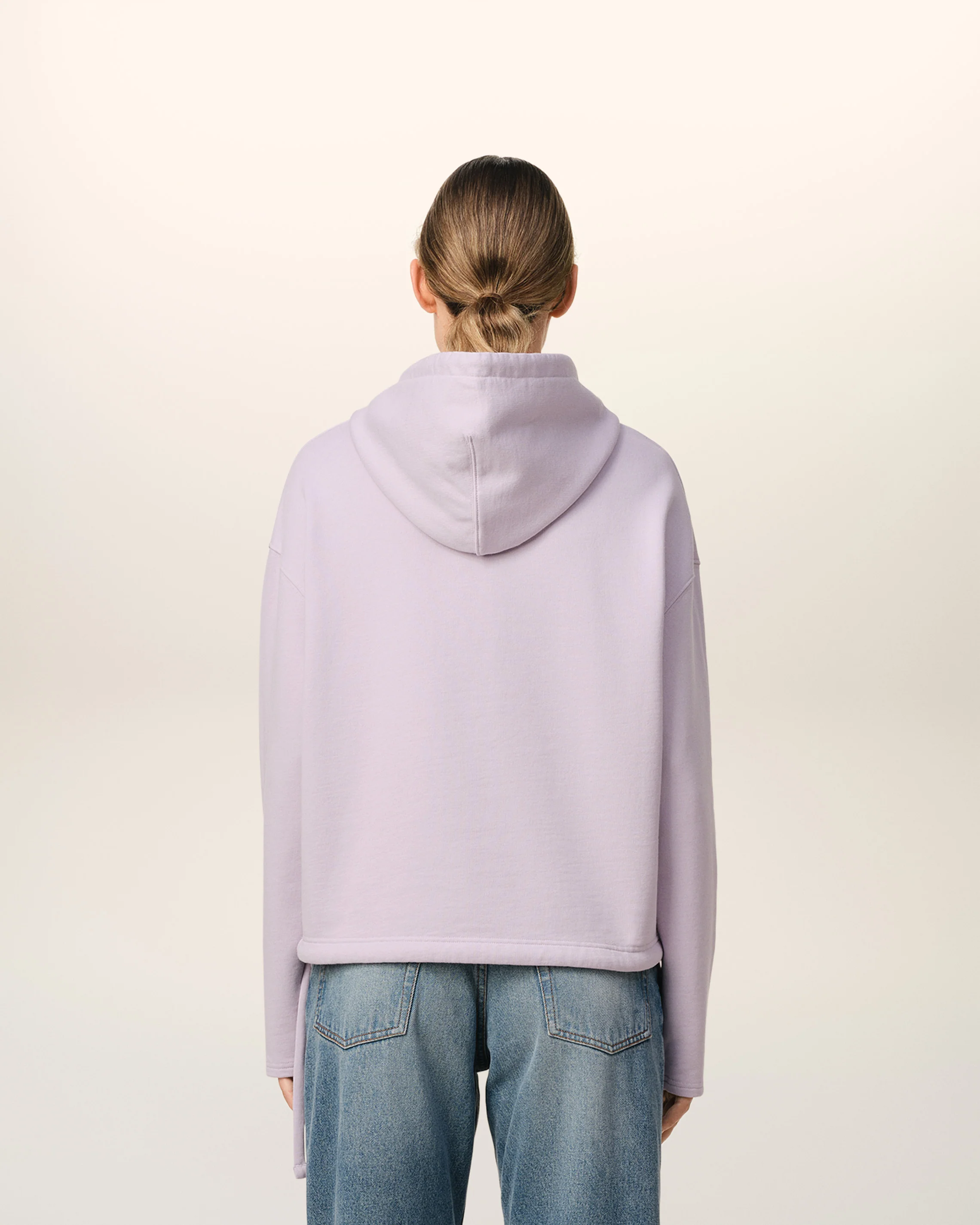 AMI PARIS Drawstring Hoodie in Lilac AMI PARIS Drawstring Hoodie in Lilac