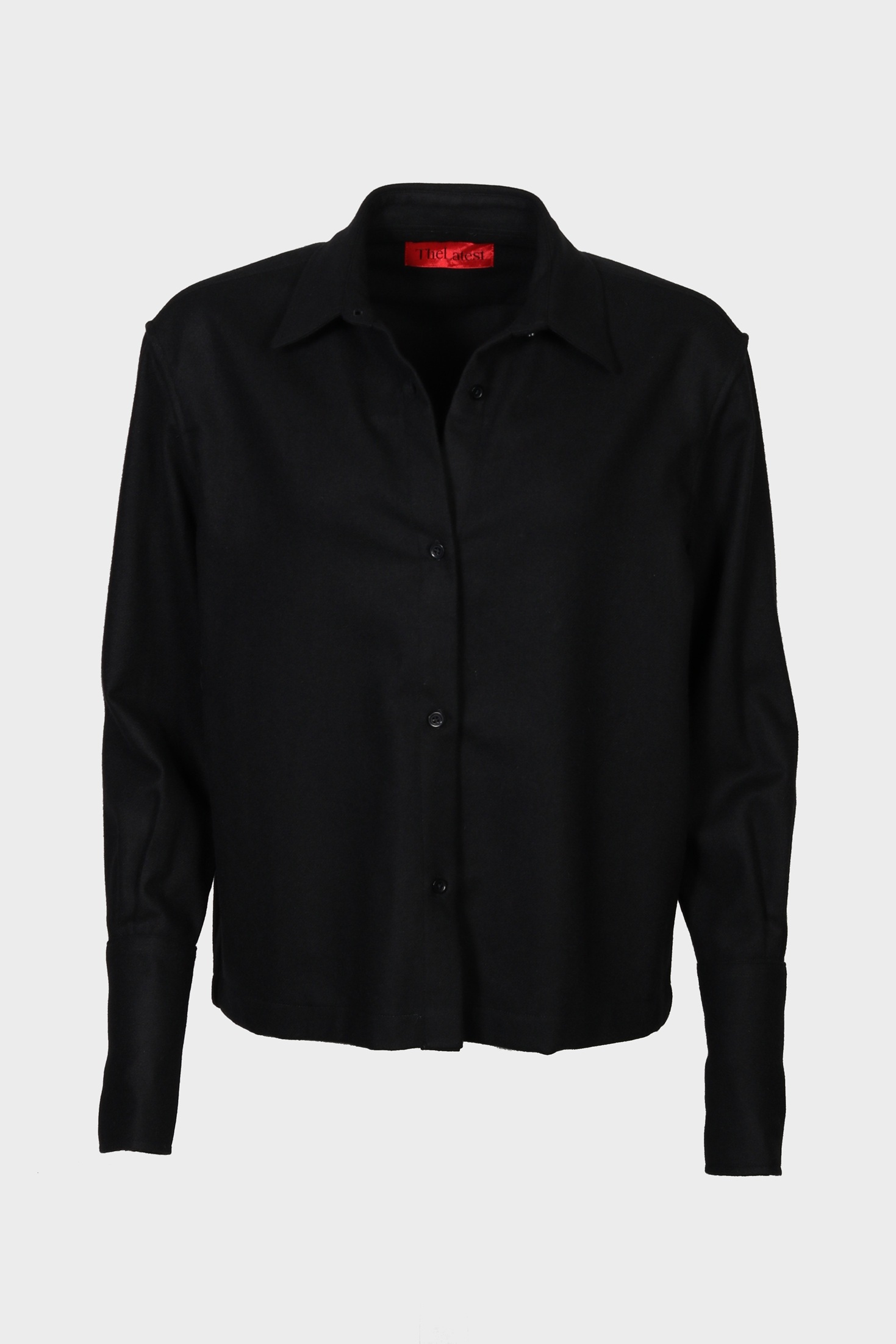 THE LATEST Wool Overshirt in Black