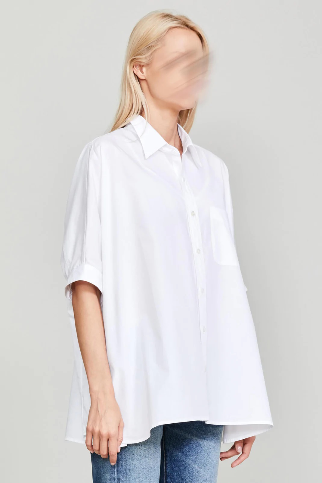 R13 Oversized Boxy Shirt in White XS