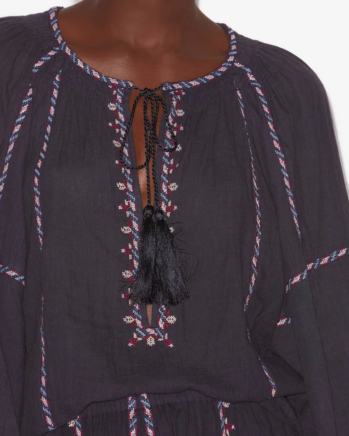 ISABEL MARANT ÉTOILE Fernanda Blouse in Faded Night/Lilac ISABEL MARANT ÉTOILE Fernanda Blouse in Faded Night/Lilac