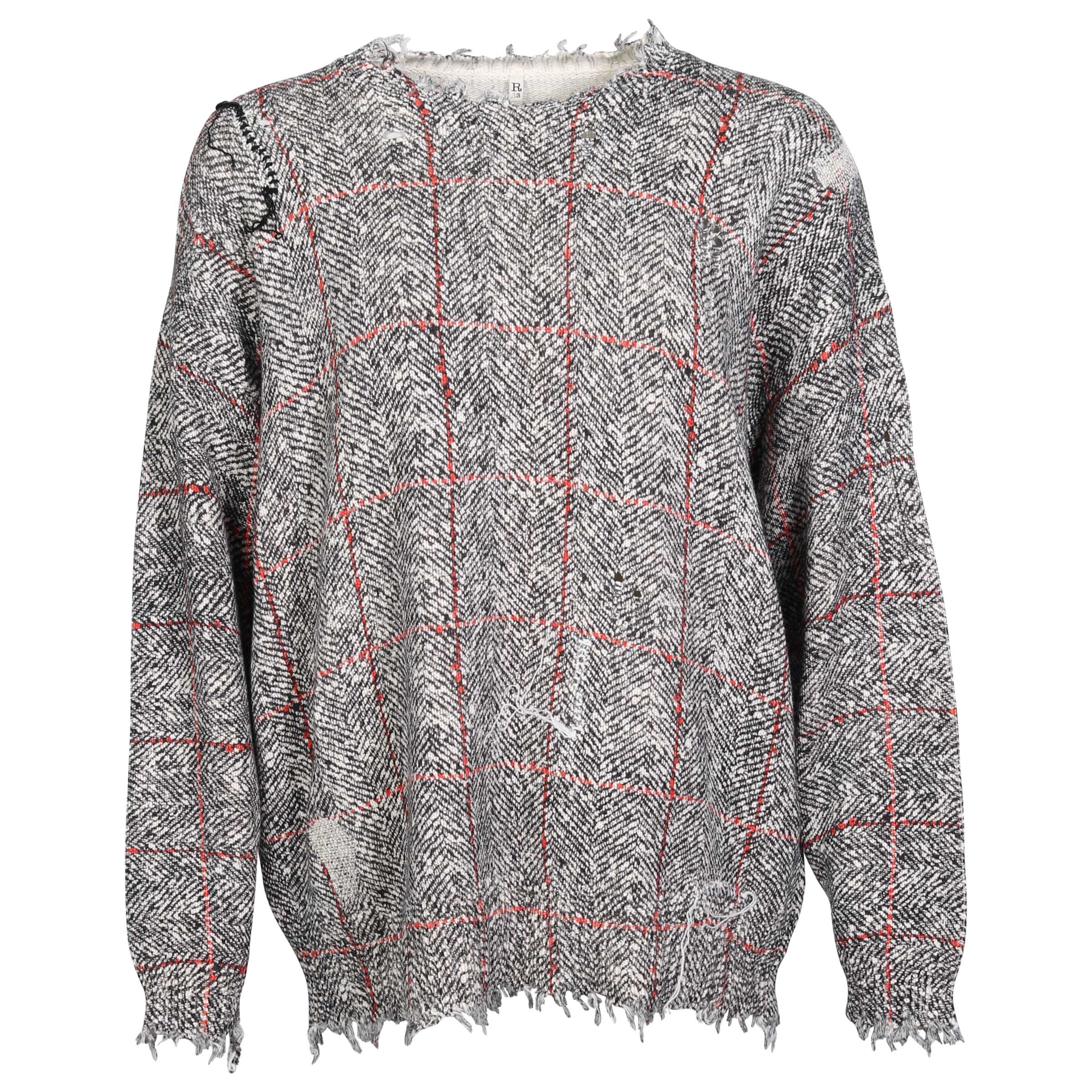 R13 Printed Tweed Sweater