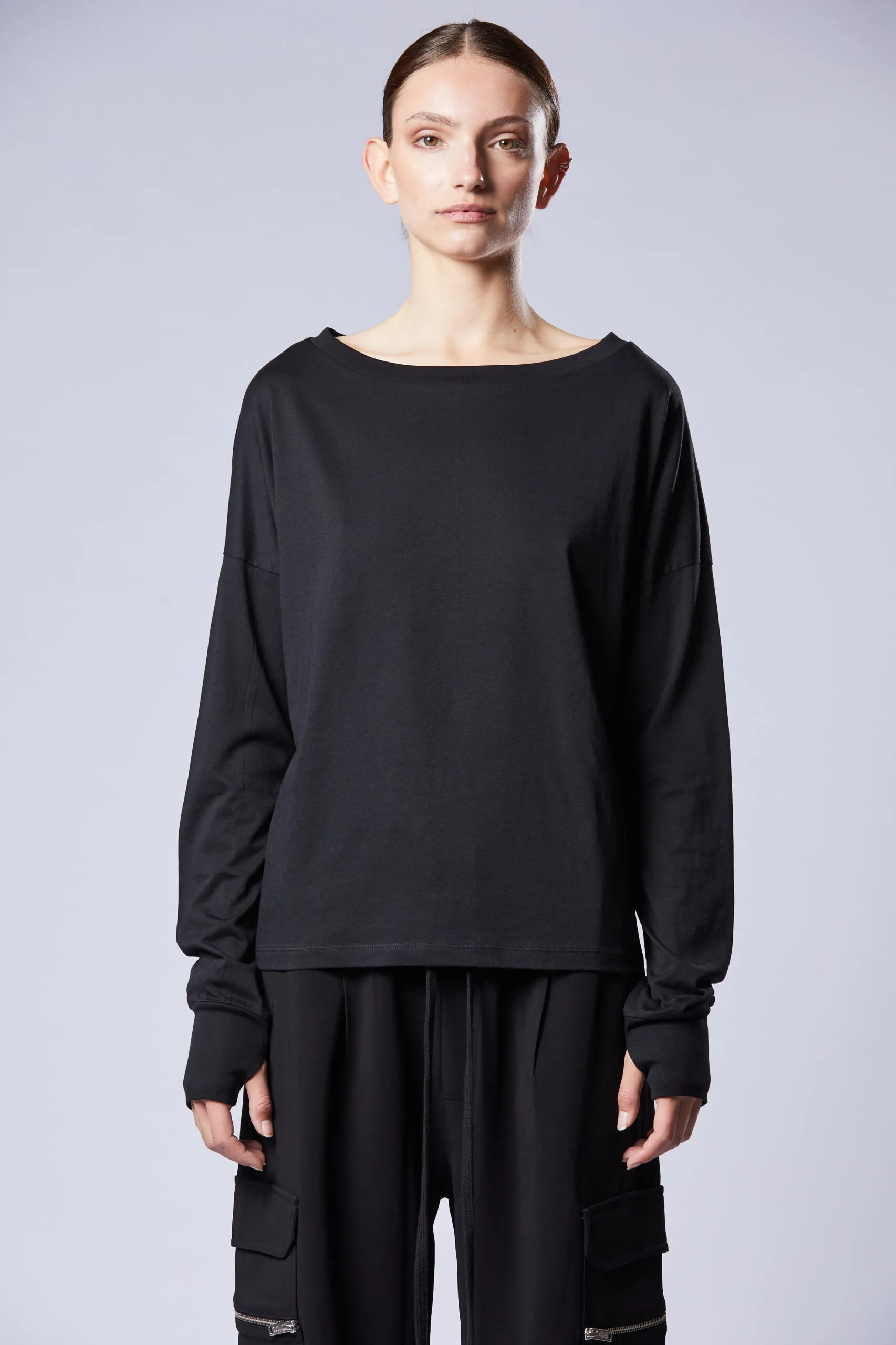 THOM KROM Oversize Longsleeve in Black XS