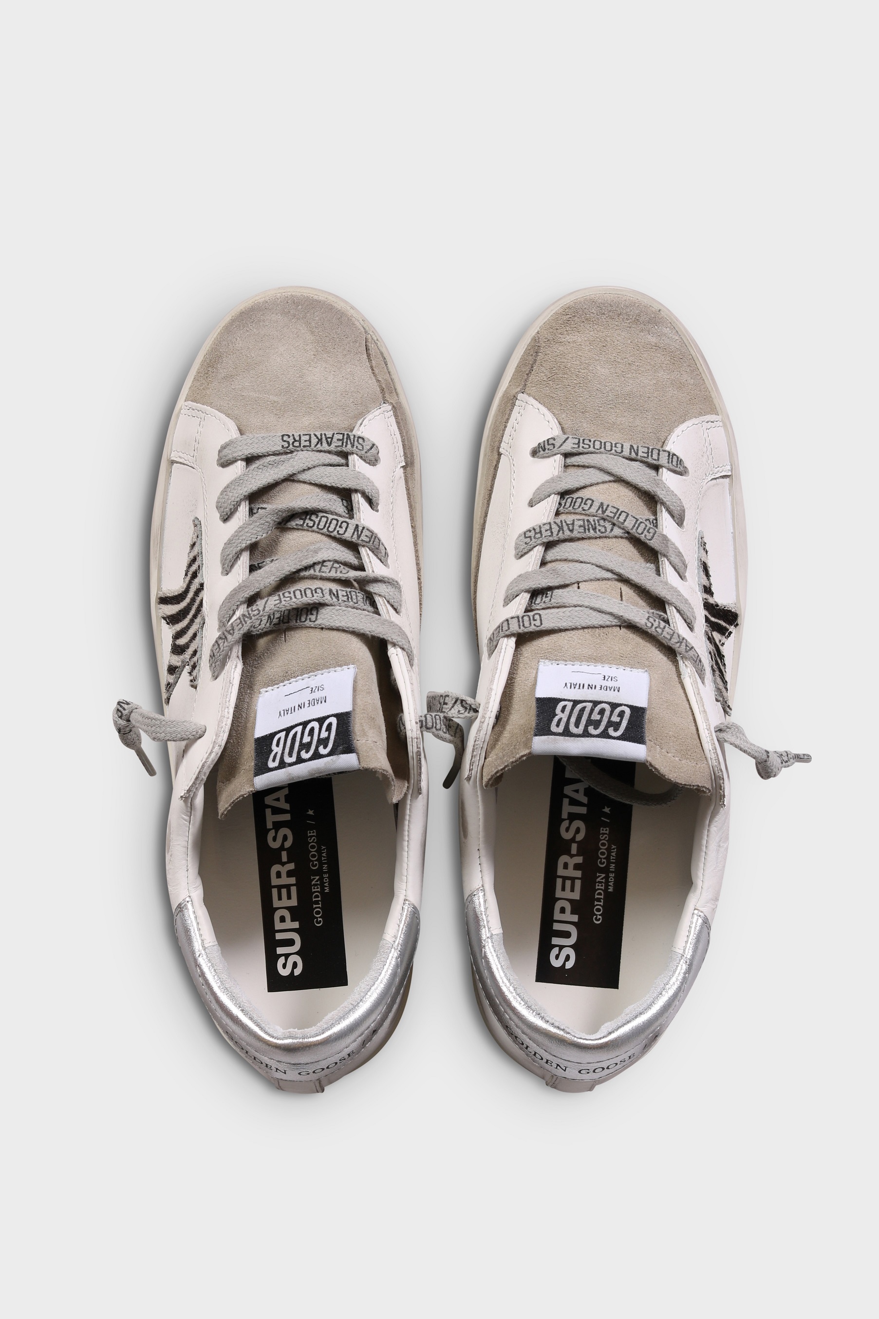GOLDEN GOOSE Super-Star Zebra Star Laminated Heel