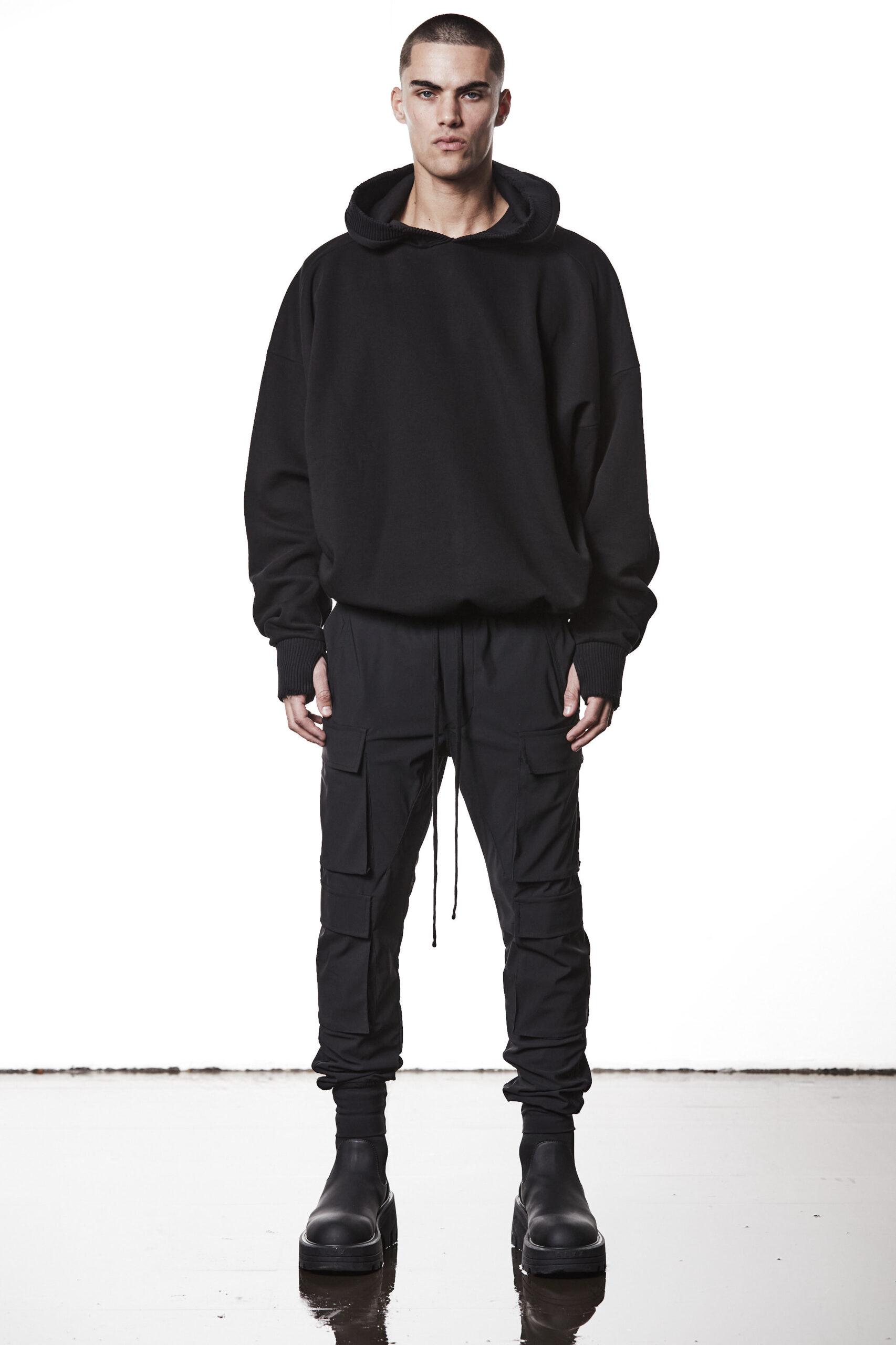 THOM KROM Oversize Sweathoodie in Black