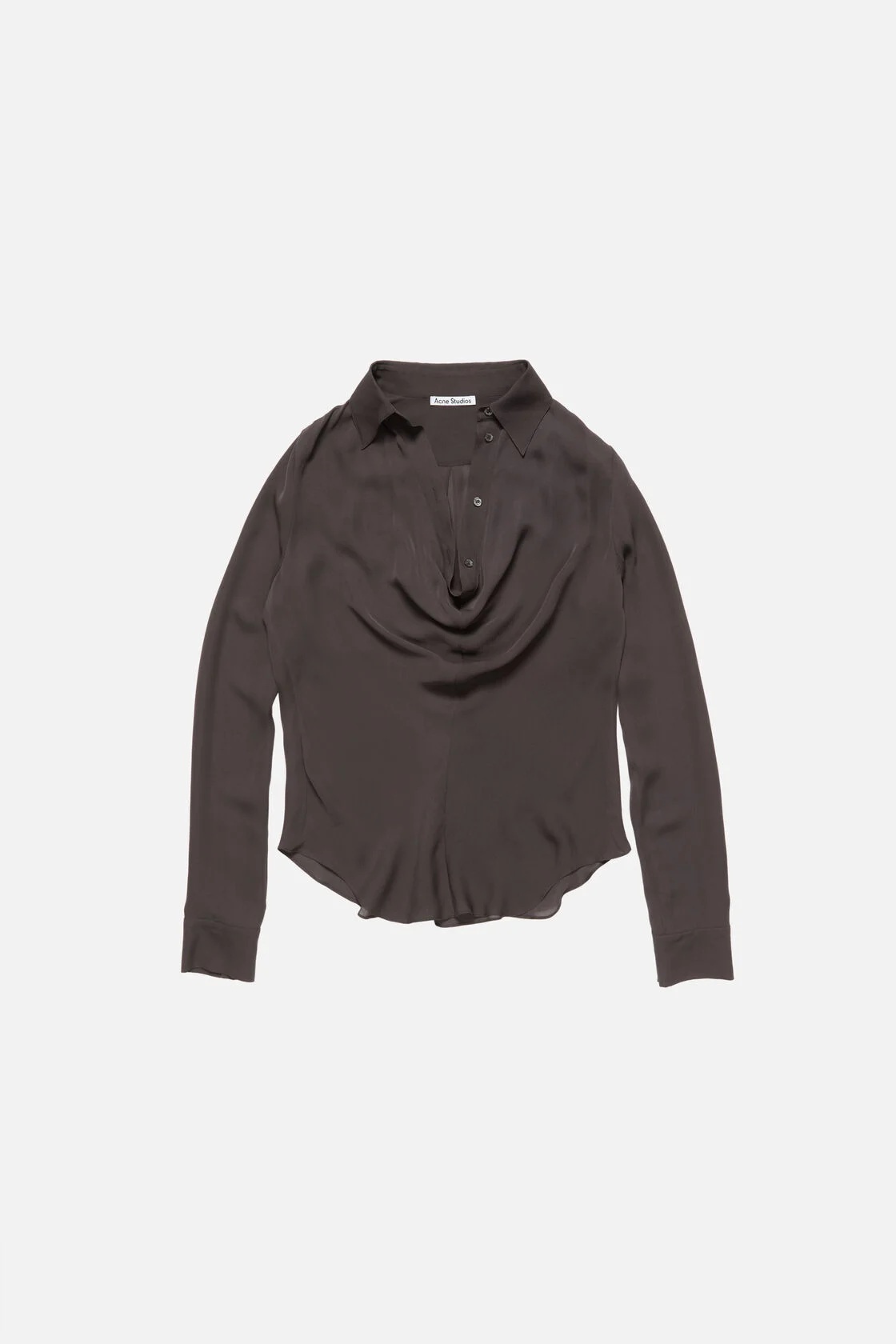 ACNE STUDIOS Silk Blouse in Graphite Grey
