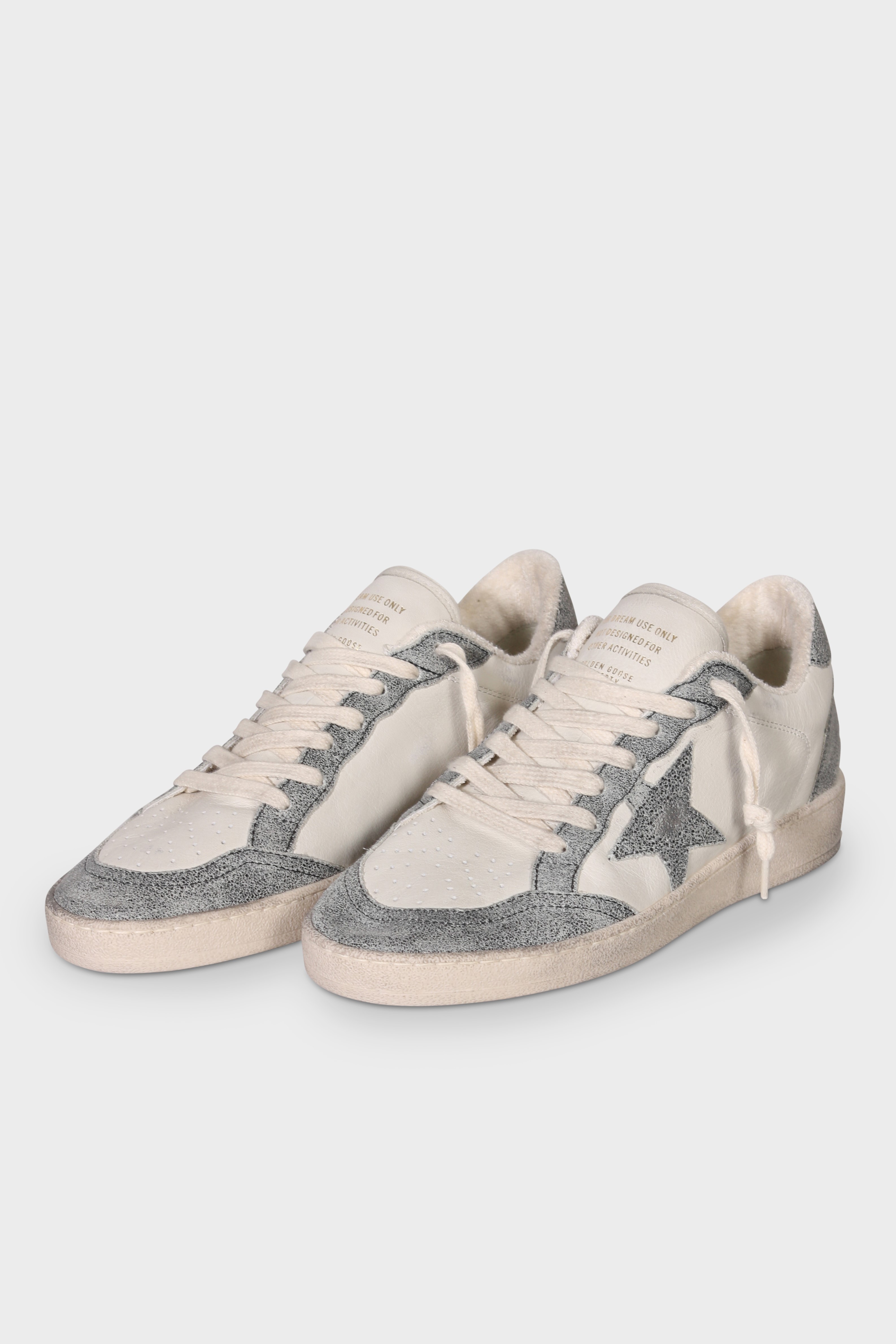 GOLDEN GOOSE Sneaker Ballstar in Off White/Dark Grey 37