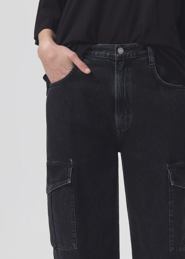 AGOLDE Minka Cargo Spider Black W 31