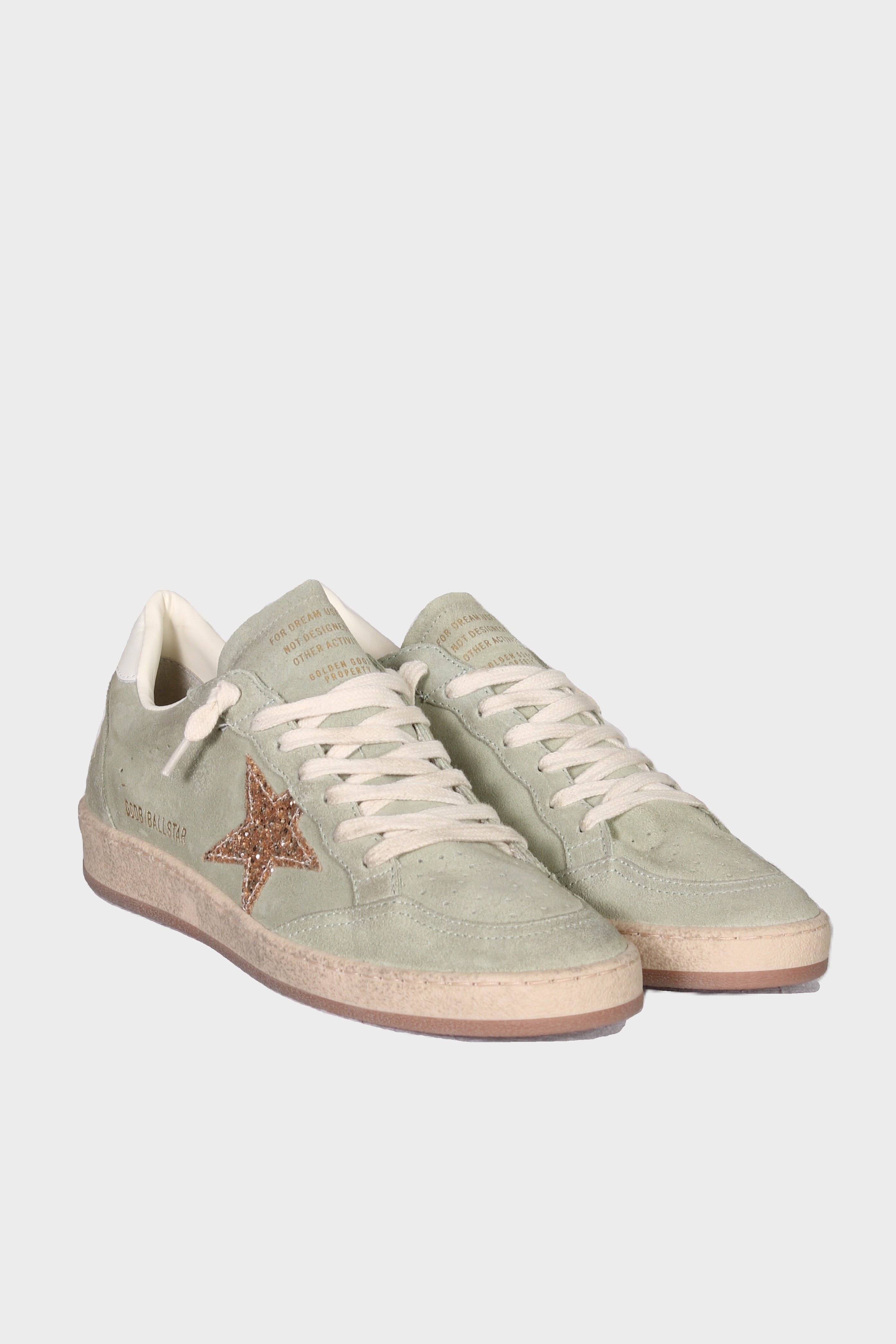 GOLDEN GOOSE Ballstar Suede in Sage