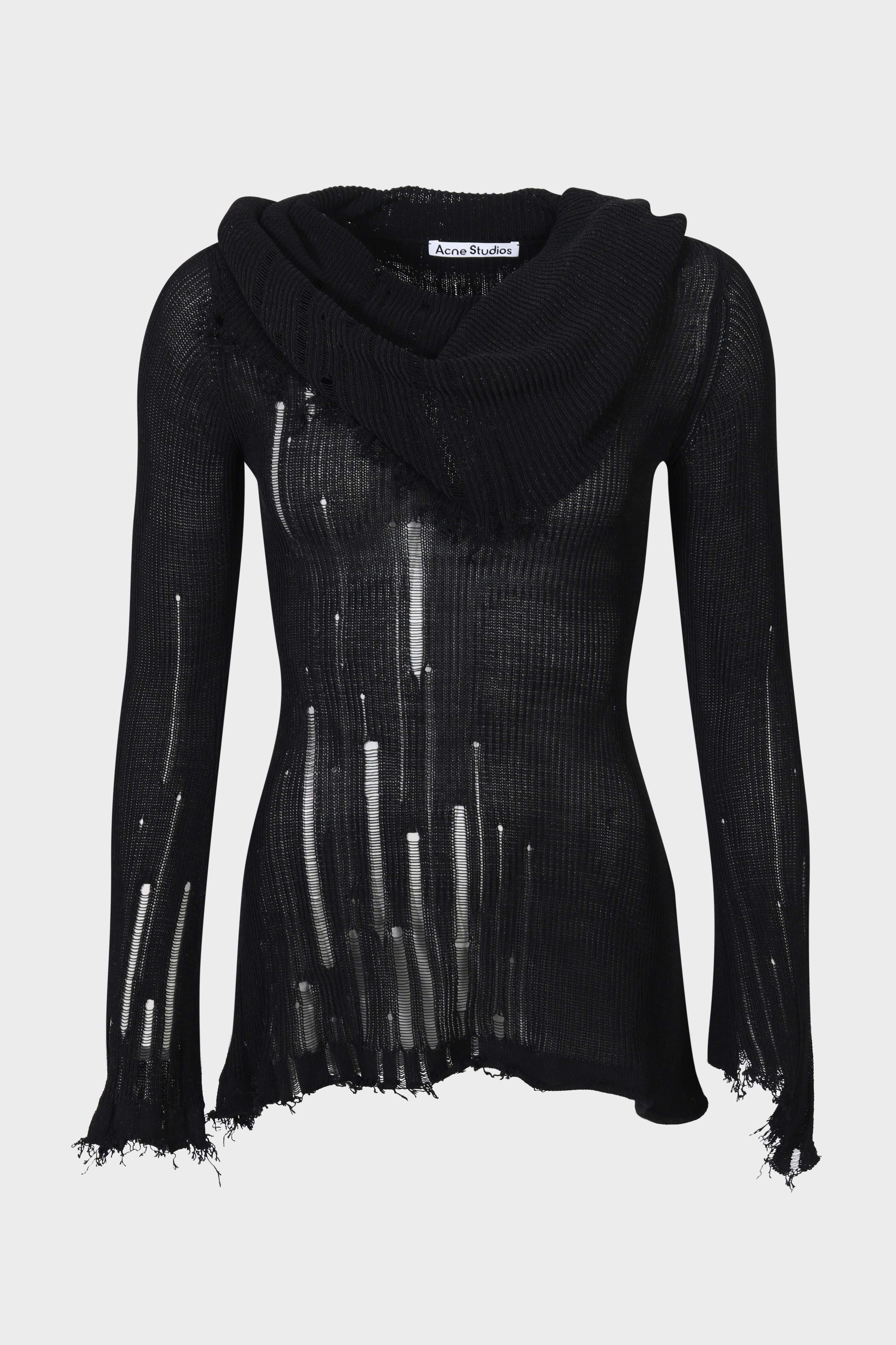 ACNE STUDIOS Neckline Knit Sweater in Black S