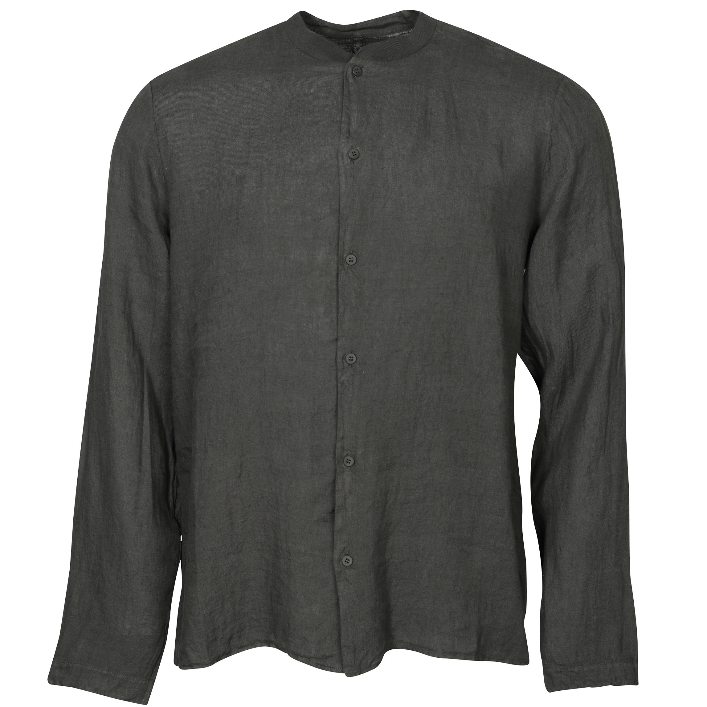 TRANSIT UOMO Linen Shirt in Dark Olive 3XL