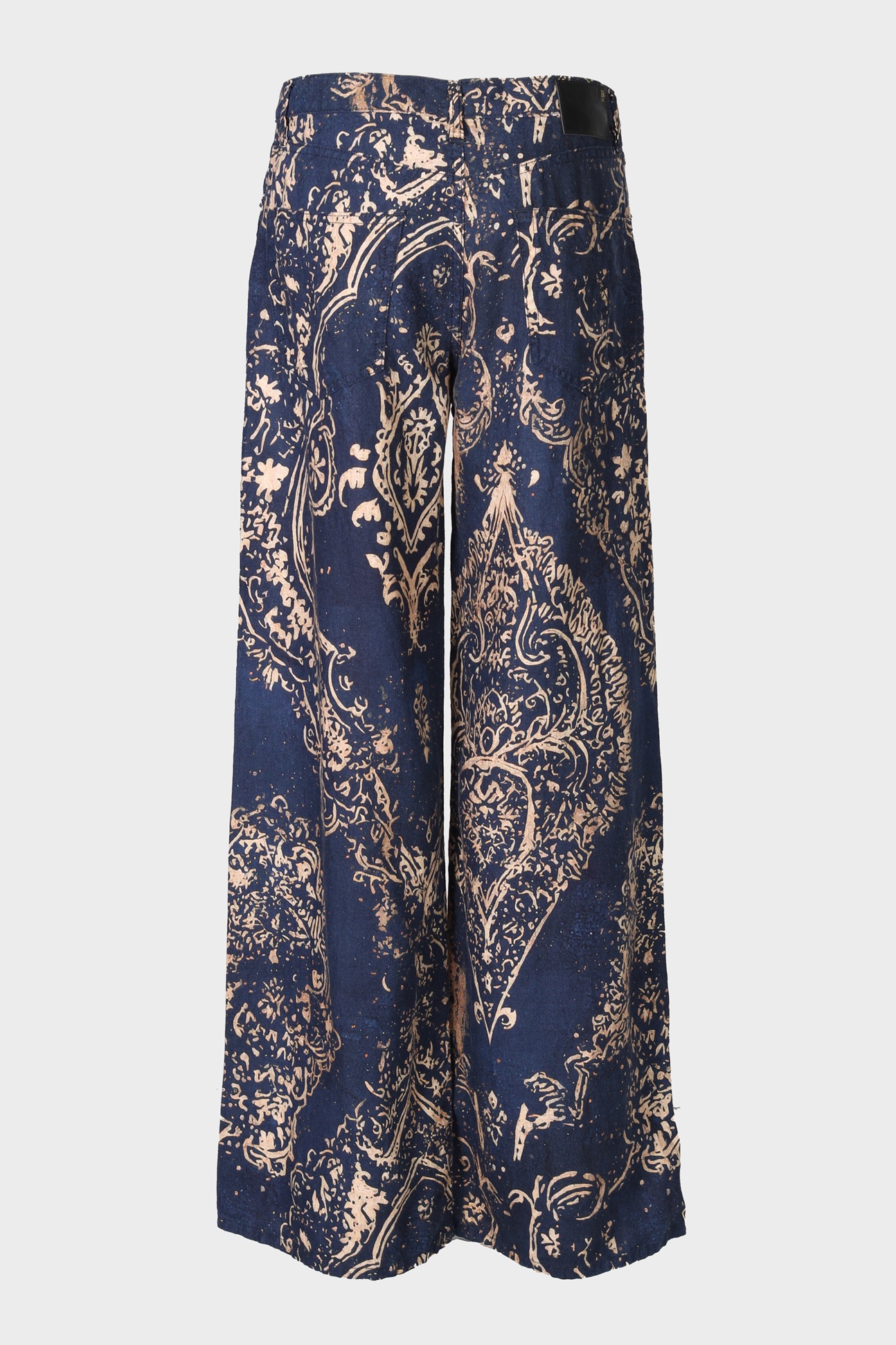 R13 D'Arcy Flare Linen Pant in Blue Bandana
