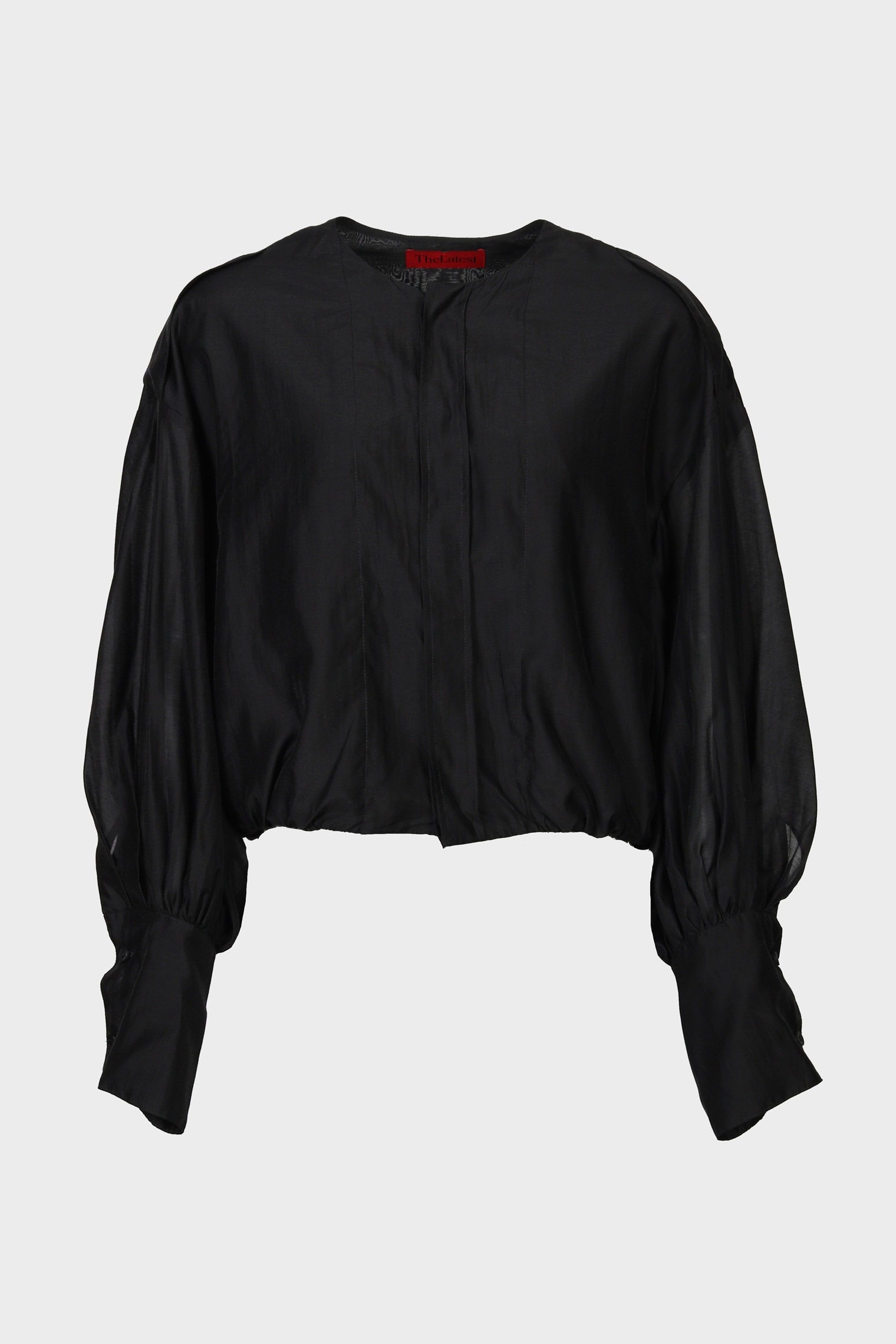 THE LATEST Lightweight Musselin Blouse in Black