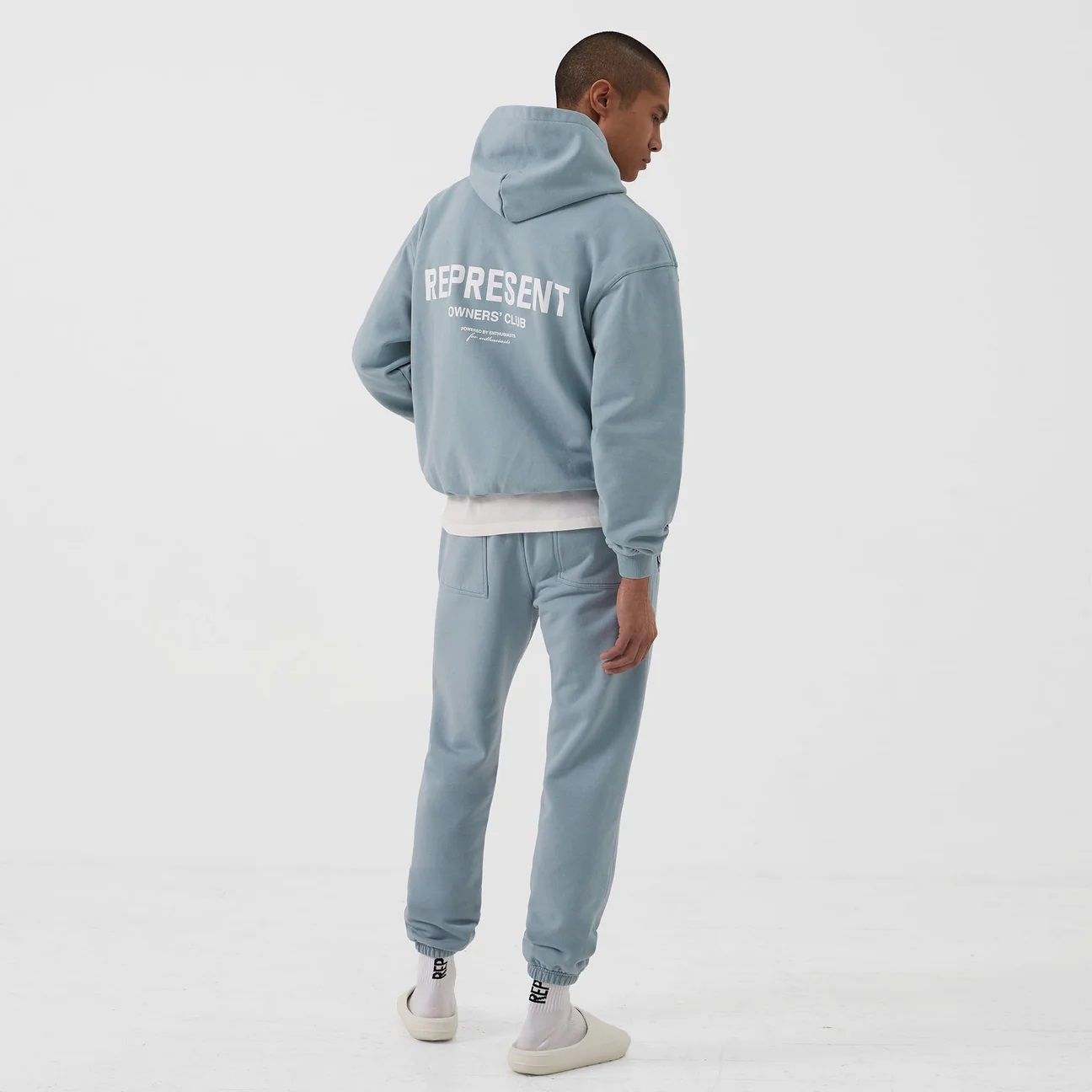 REPRESENT Owners Club Hoodie in Powder Blue L