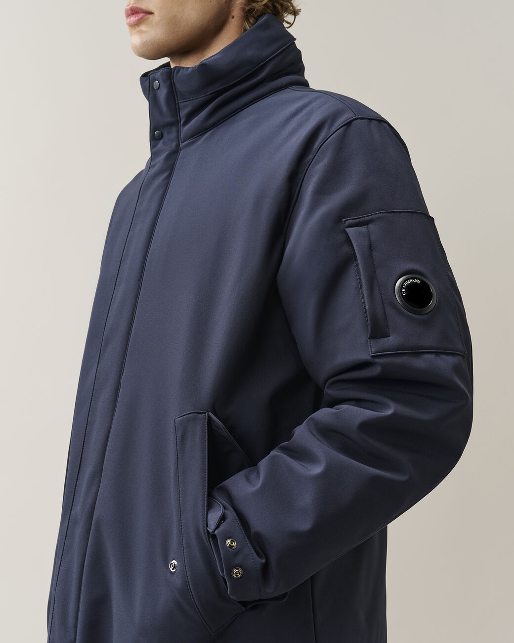 C.P. COMPANY Shell-R Padded Hooded Parka in Total Eclipse