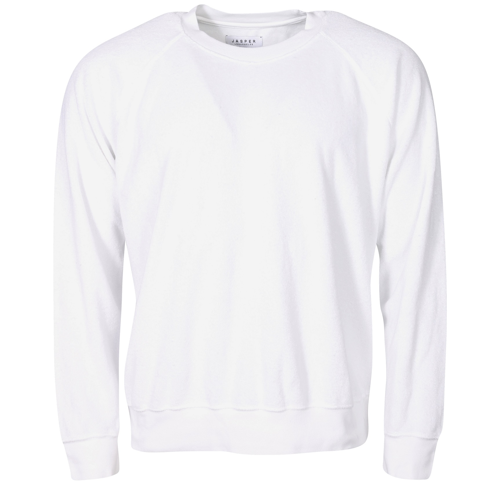 JASPER LOS ANGELES Terry Crewneck Sweatshirt Sunset in White