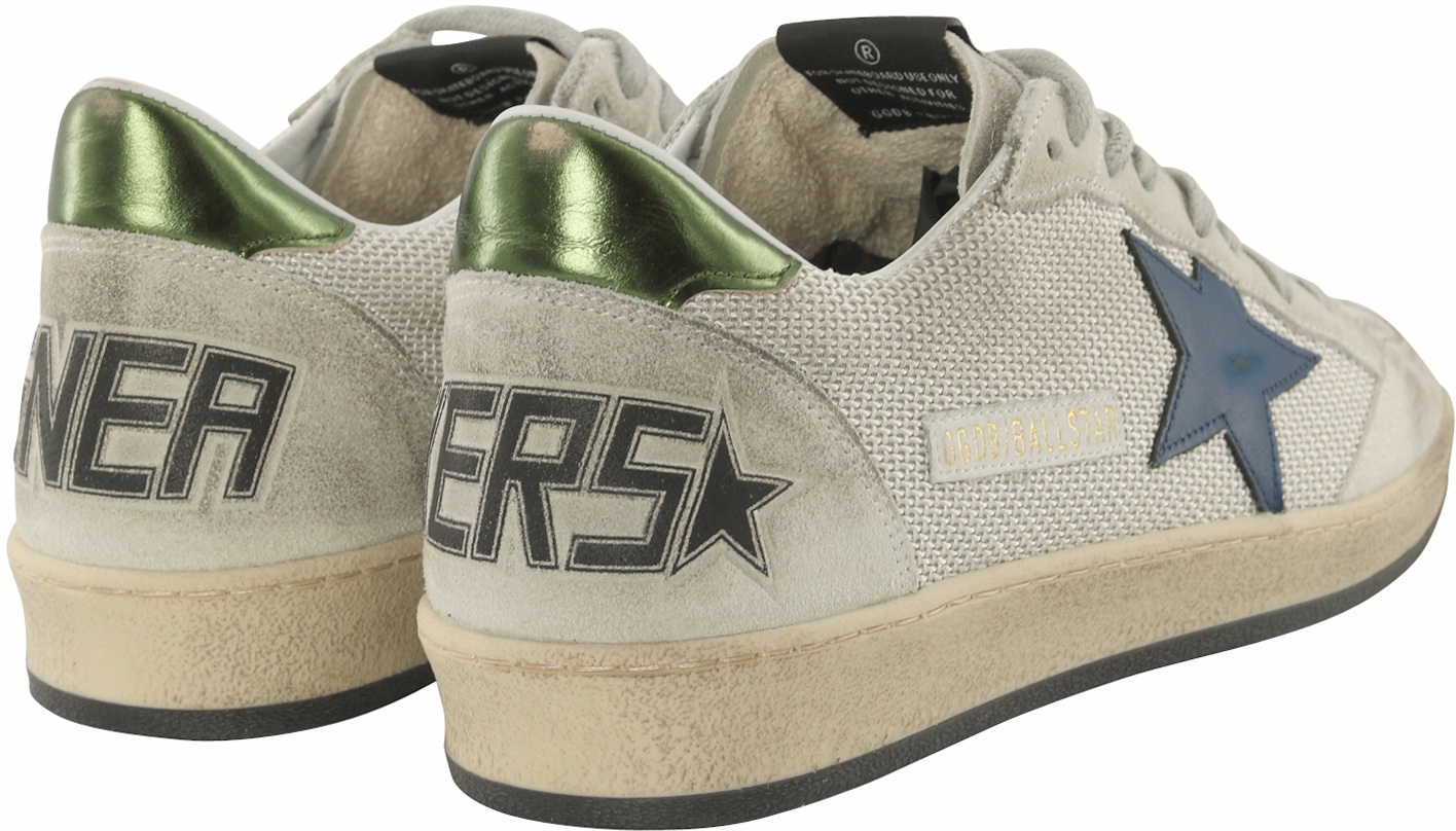 Golden Goose Sneaker Ball Star Silver Mesh/Blue Star 45