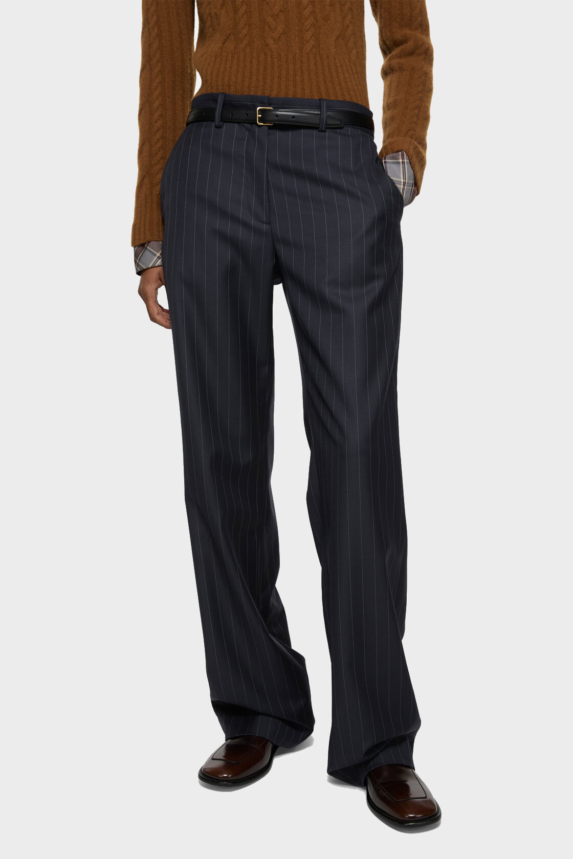 ACNE STUDIOS Pinstripe Pant in Navy