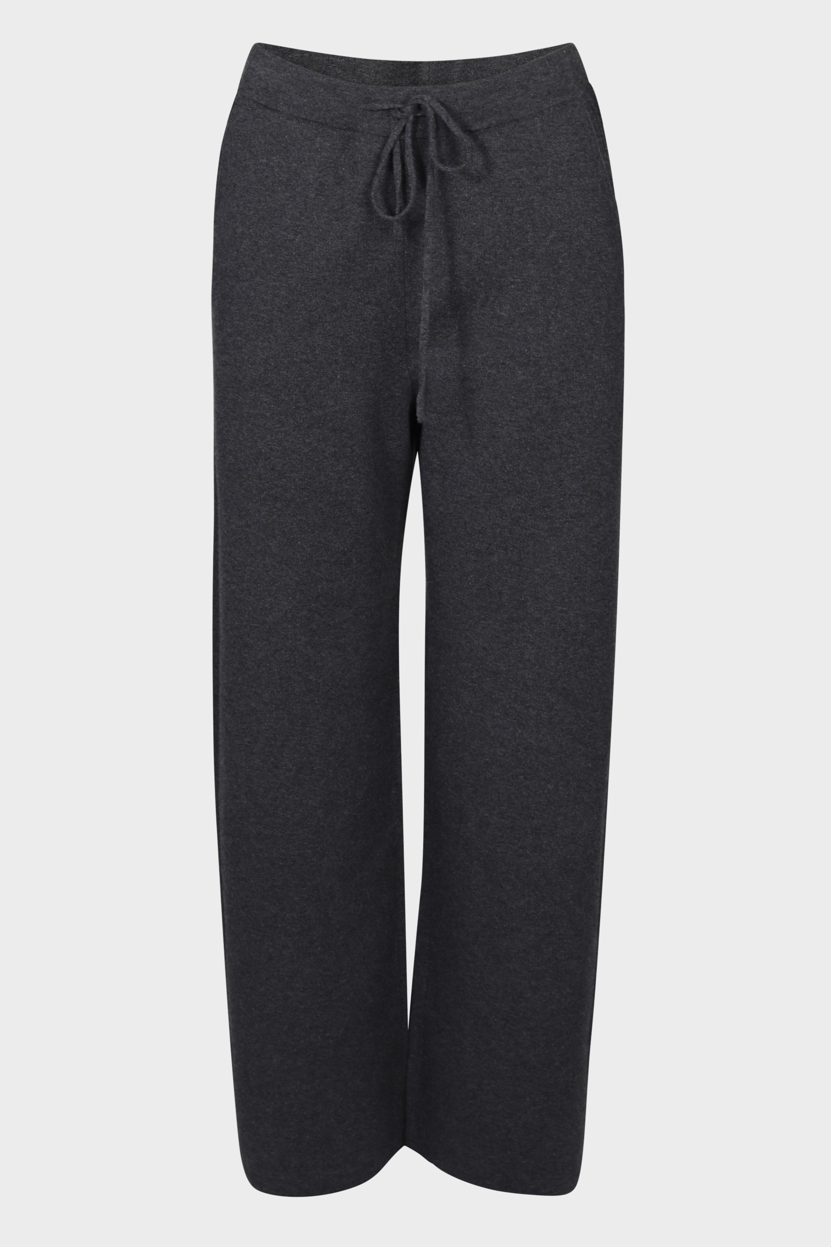 FLONA Cotton/ Cashmere Knit Pant in Dark Grey M