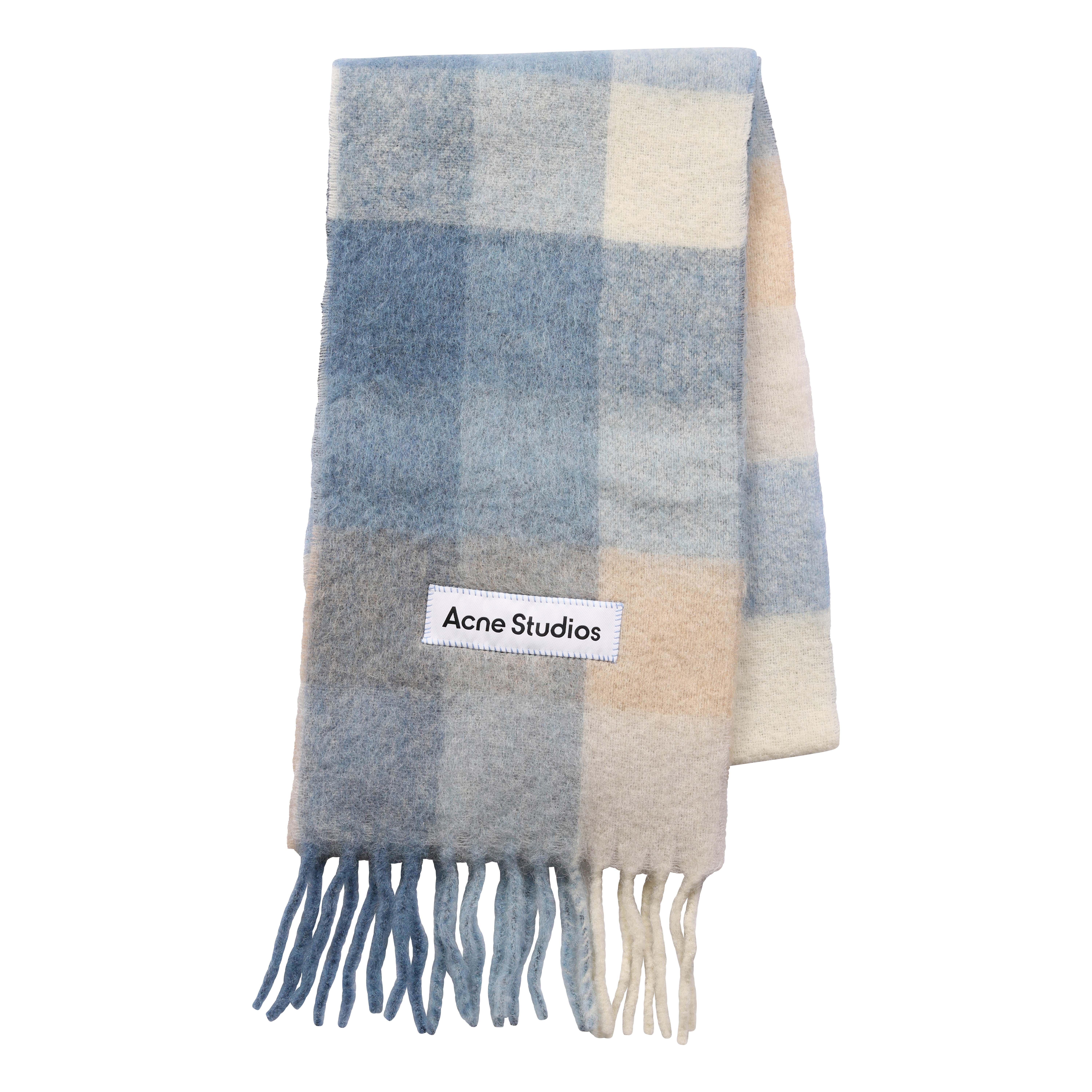 Acne Studios Scarf in Pastel Blue / Beige