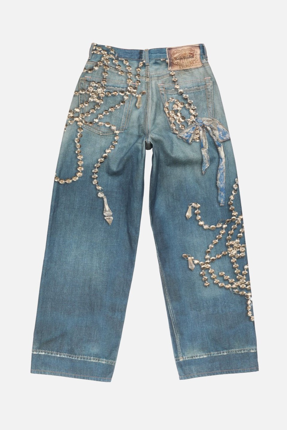 ACNE STUDIOS 1981 Trompe-l'oeil-Print Baggy Jeans in Petite Length