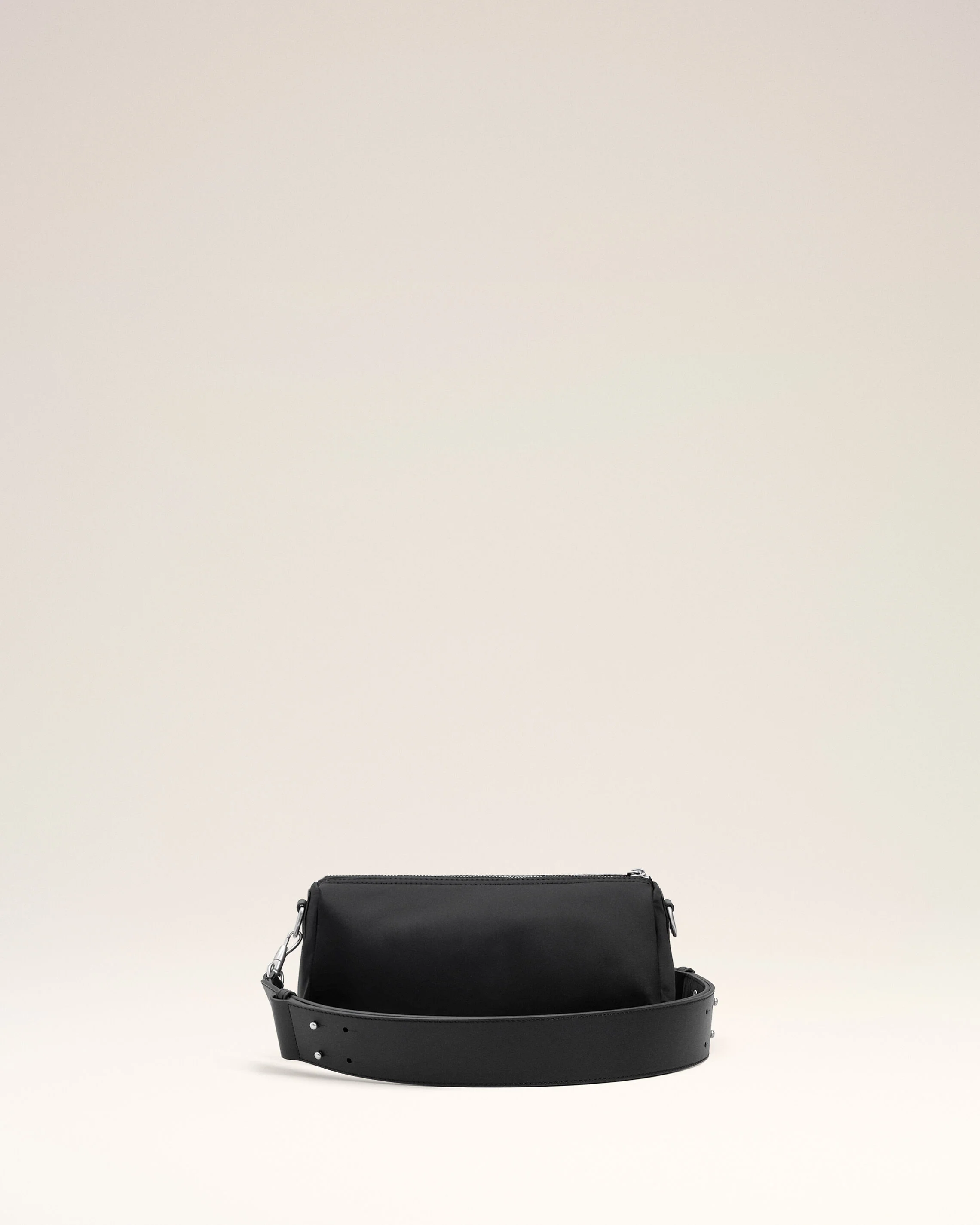 AMI PARIS Marcel Crossbody/Shoulder Nylon Bag in Black