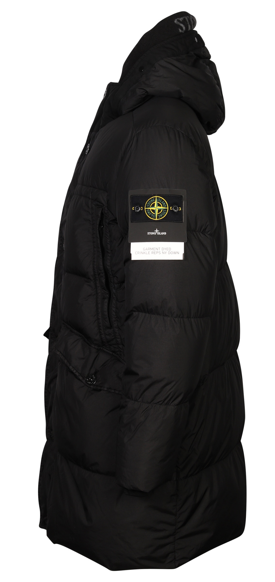 Stone Island Crinkle Reps NY Down Parka Black L
