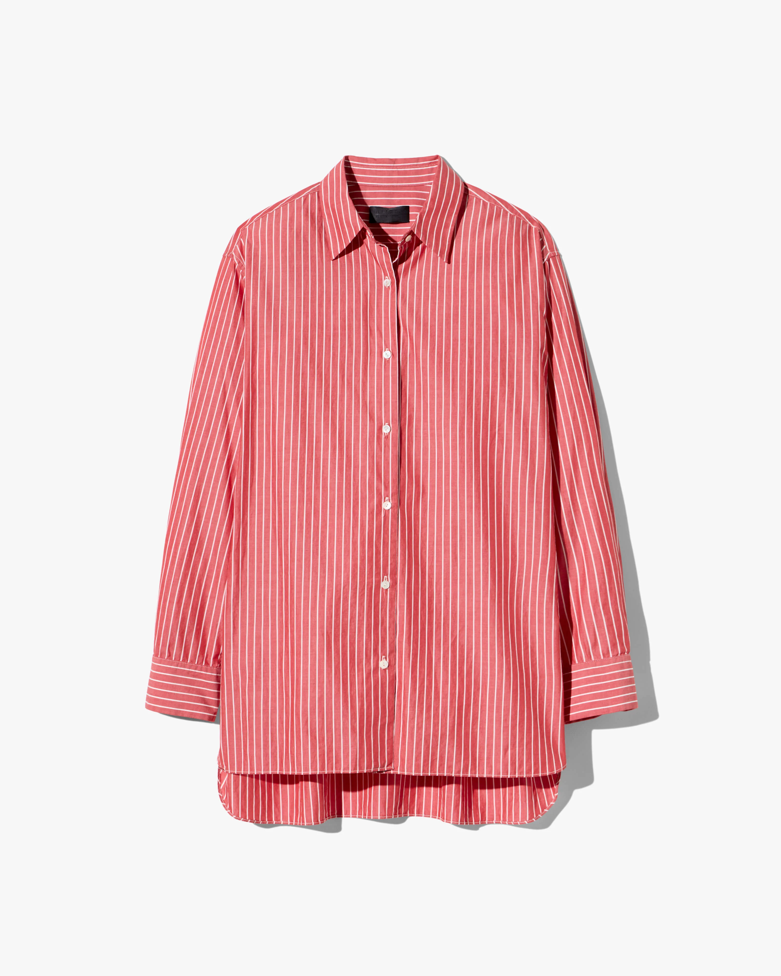 NILI LOTAN Striped Yorke Shirt Red L