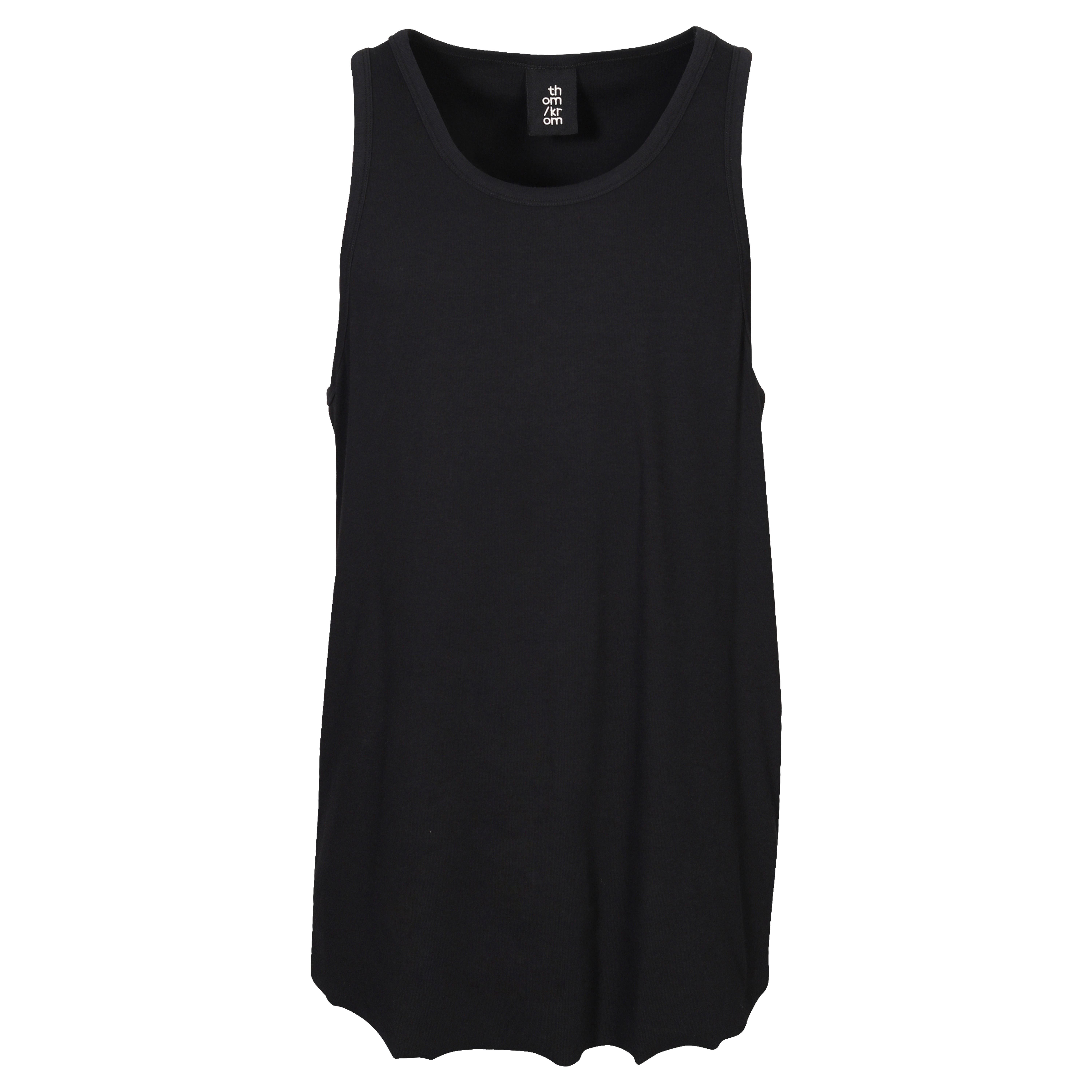 Thom Krom Oversize Rib Tank in Black