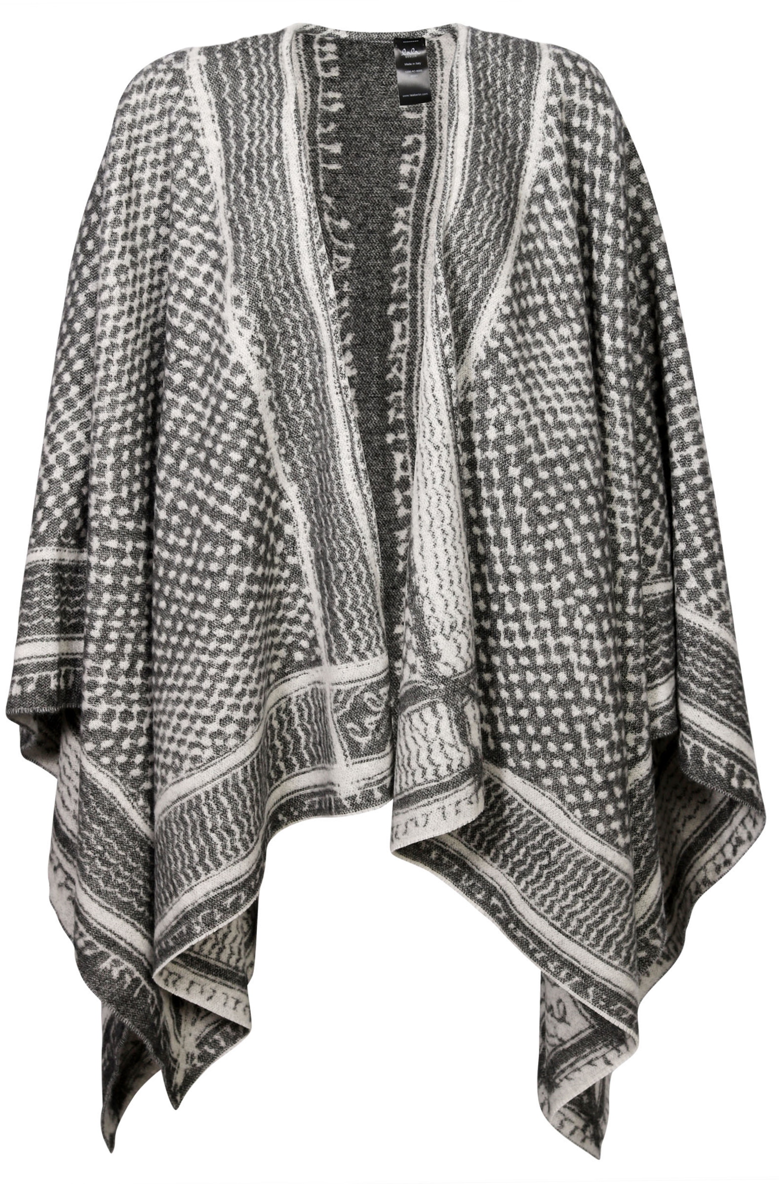 Lala Berlin Poncho Pia Check Kufiya Black