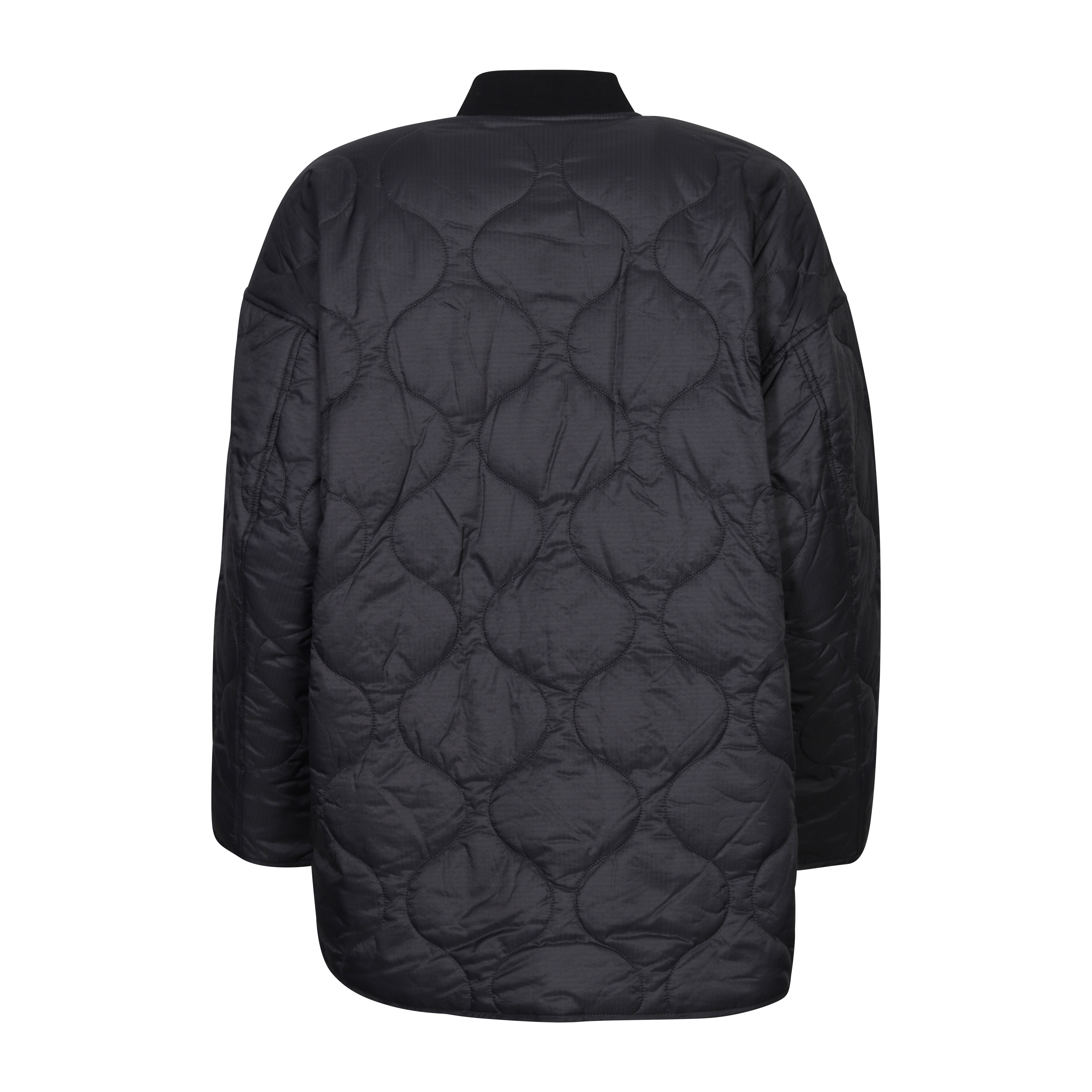 Closed Light Weight Nylon Jacket in Black