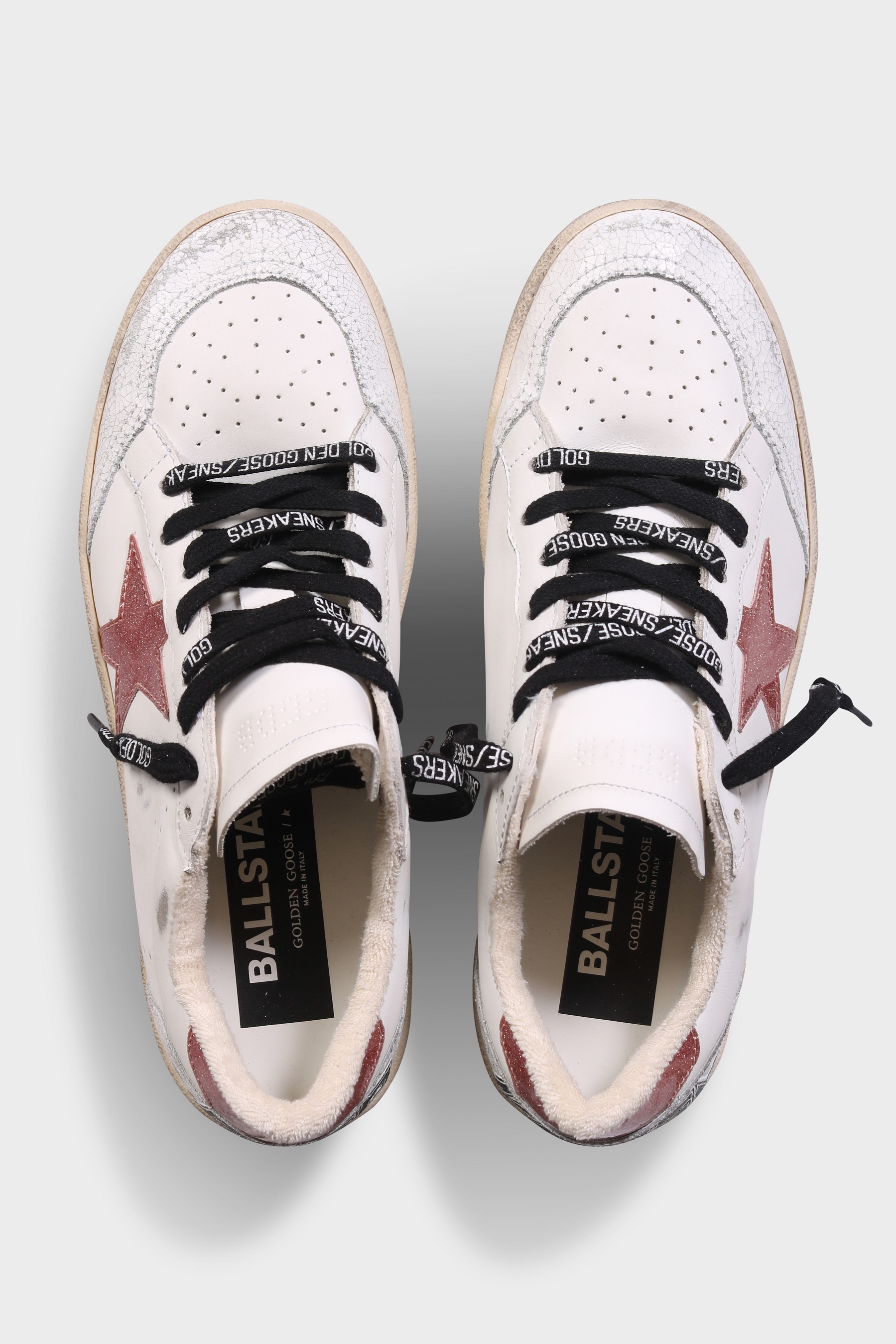 GOLDEN GOOSE Sneaker Ballstar in White/Peach 40