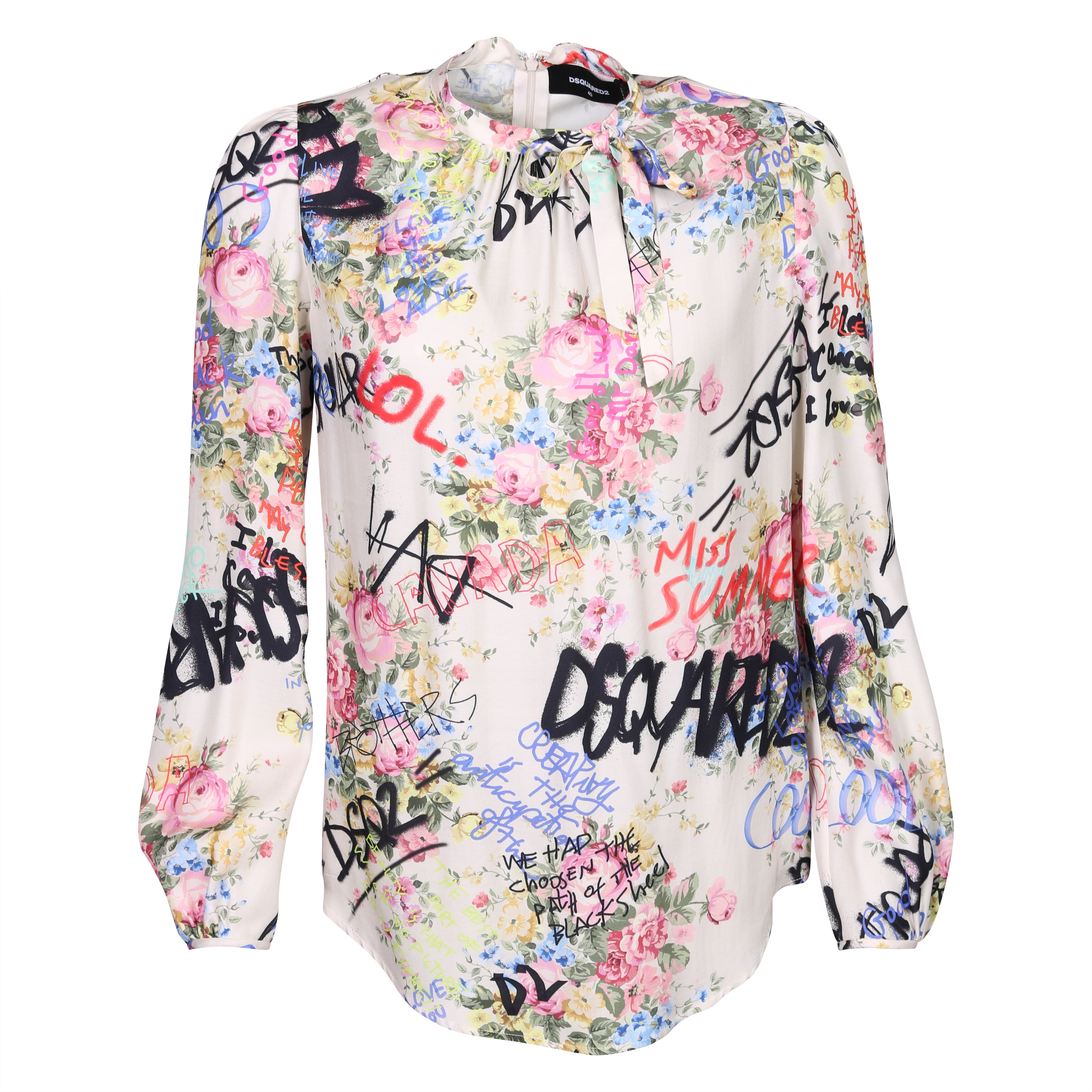 Dsquared Flower Bow Blouse Multicolour