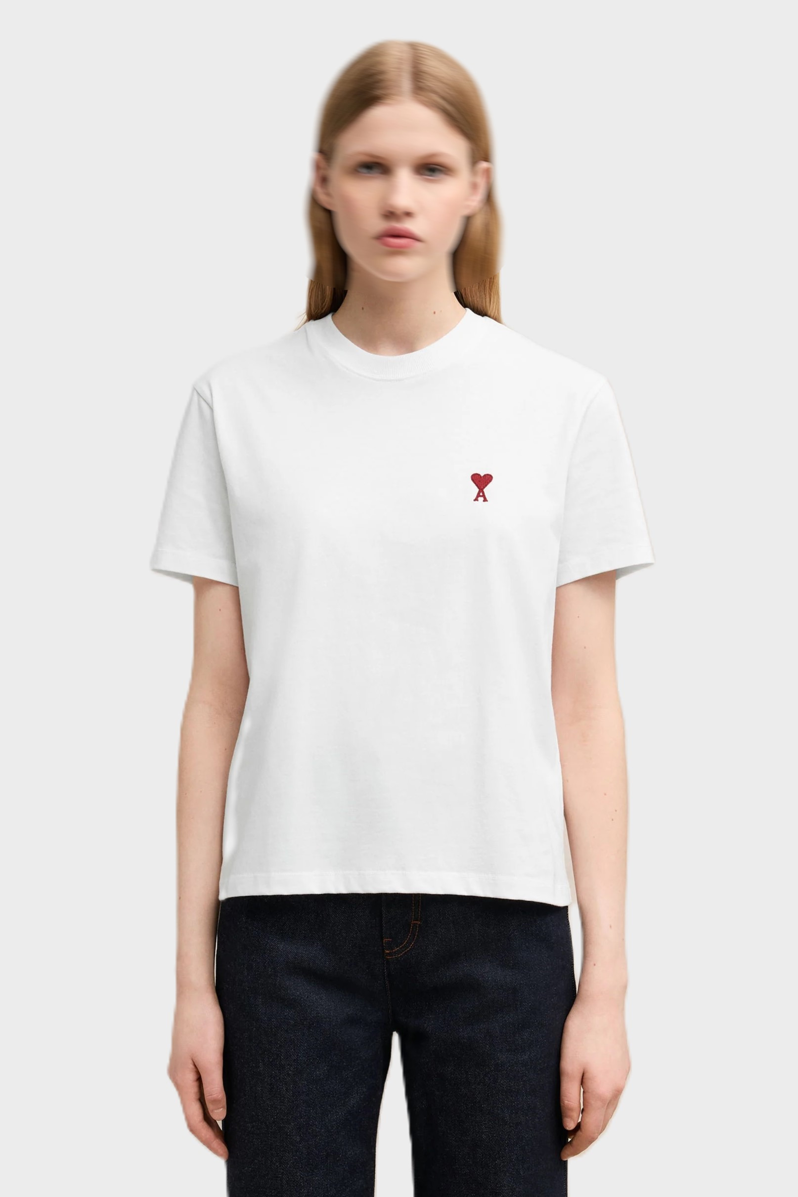 AMI PARIS de Coeur Classic Fit T-Shirt in White M