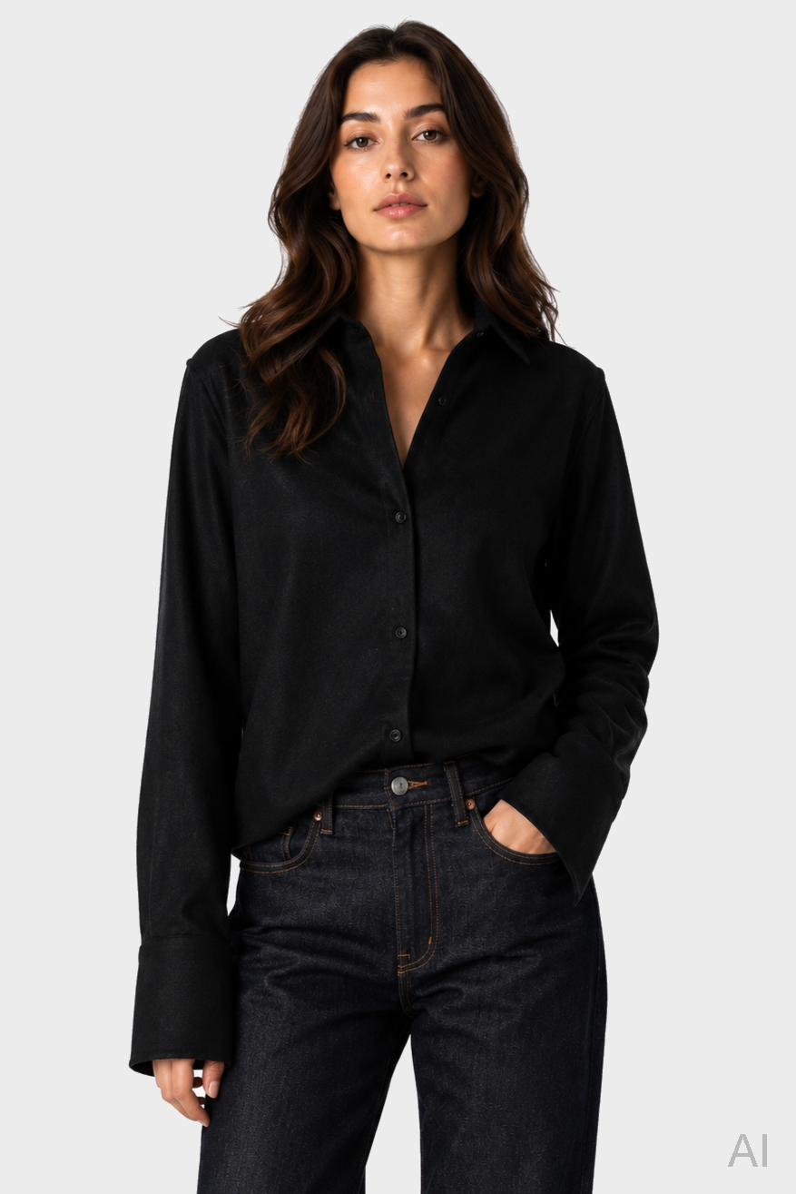 THE LATEST Wool Overshirt in Black