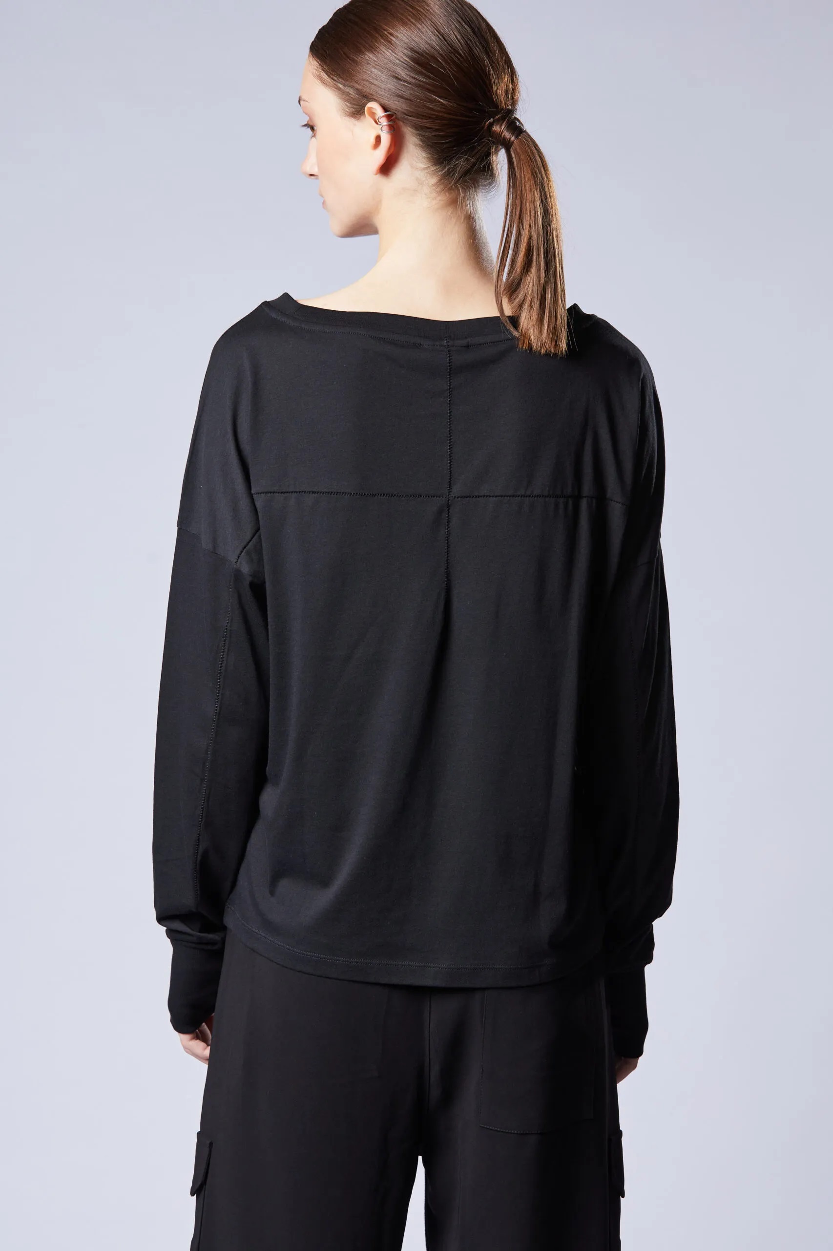 THOM KROM Oversize Longsleeve in Black XS