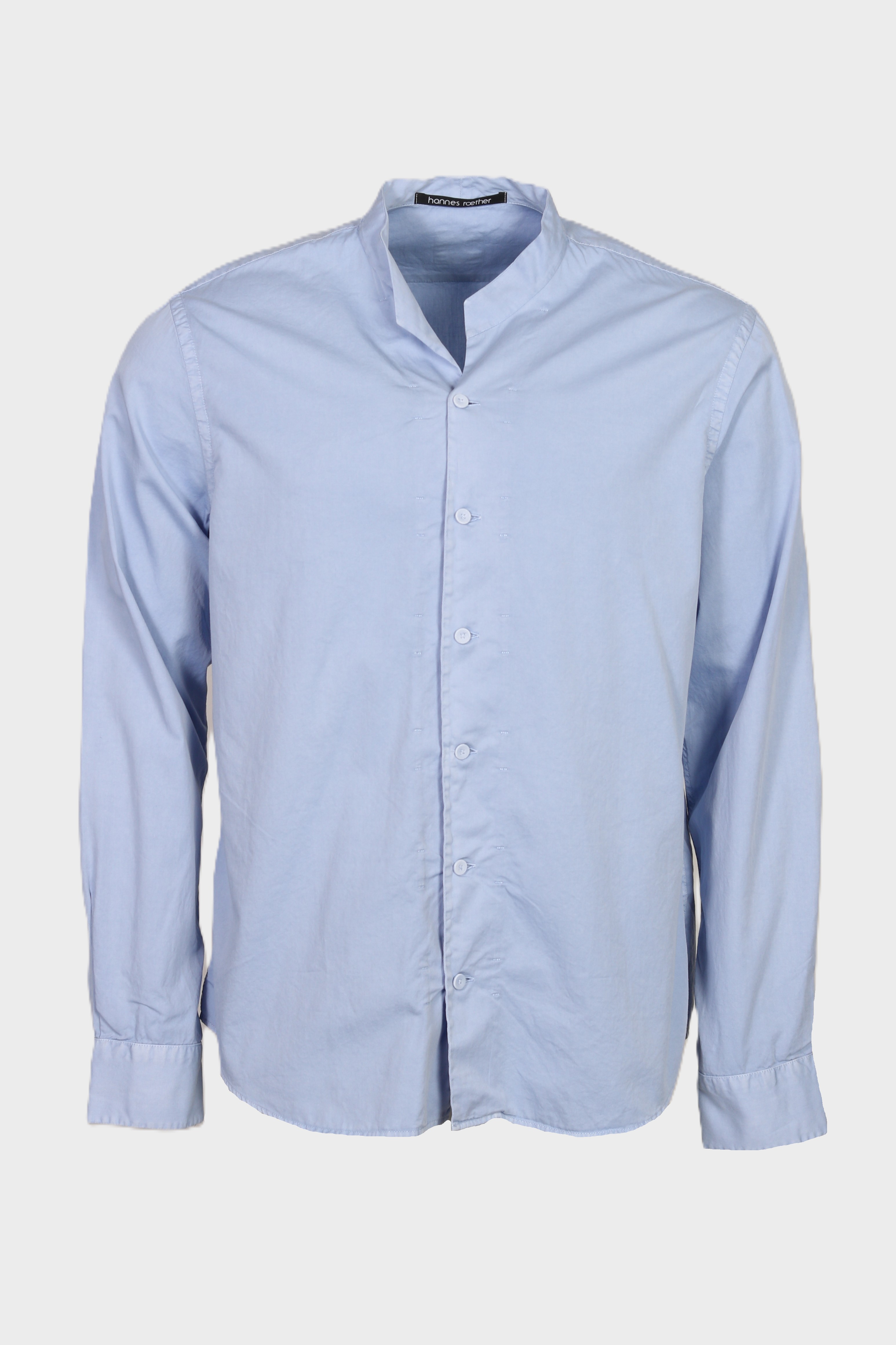 HANNES ROETHER Cotton Shirt in Light Blue